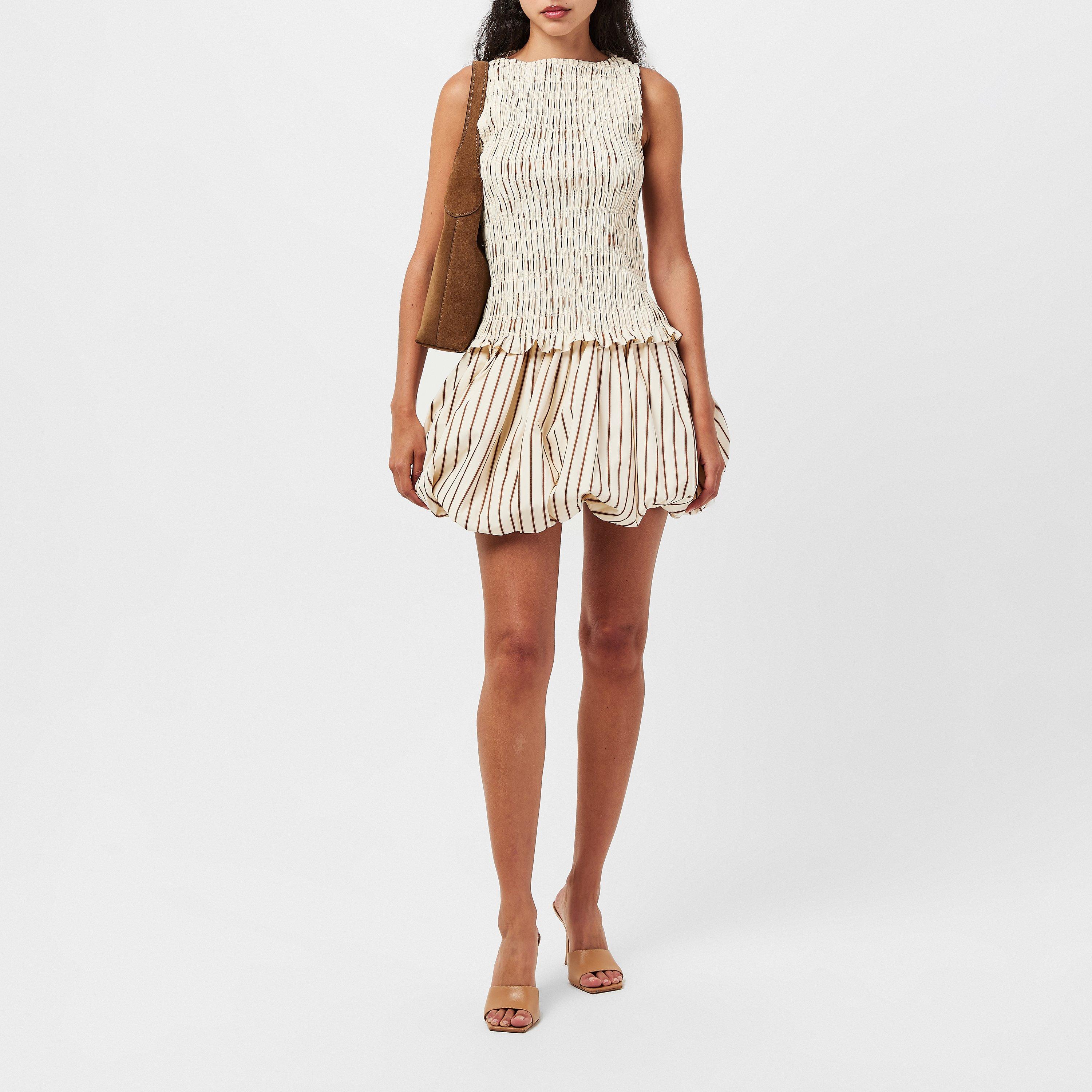 Beige Stripe - AmyLynn - Women's Claudia Balloon Skirt - 6