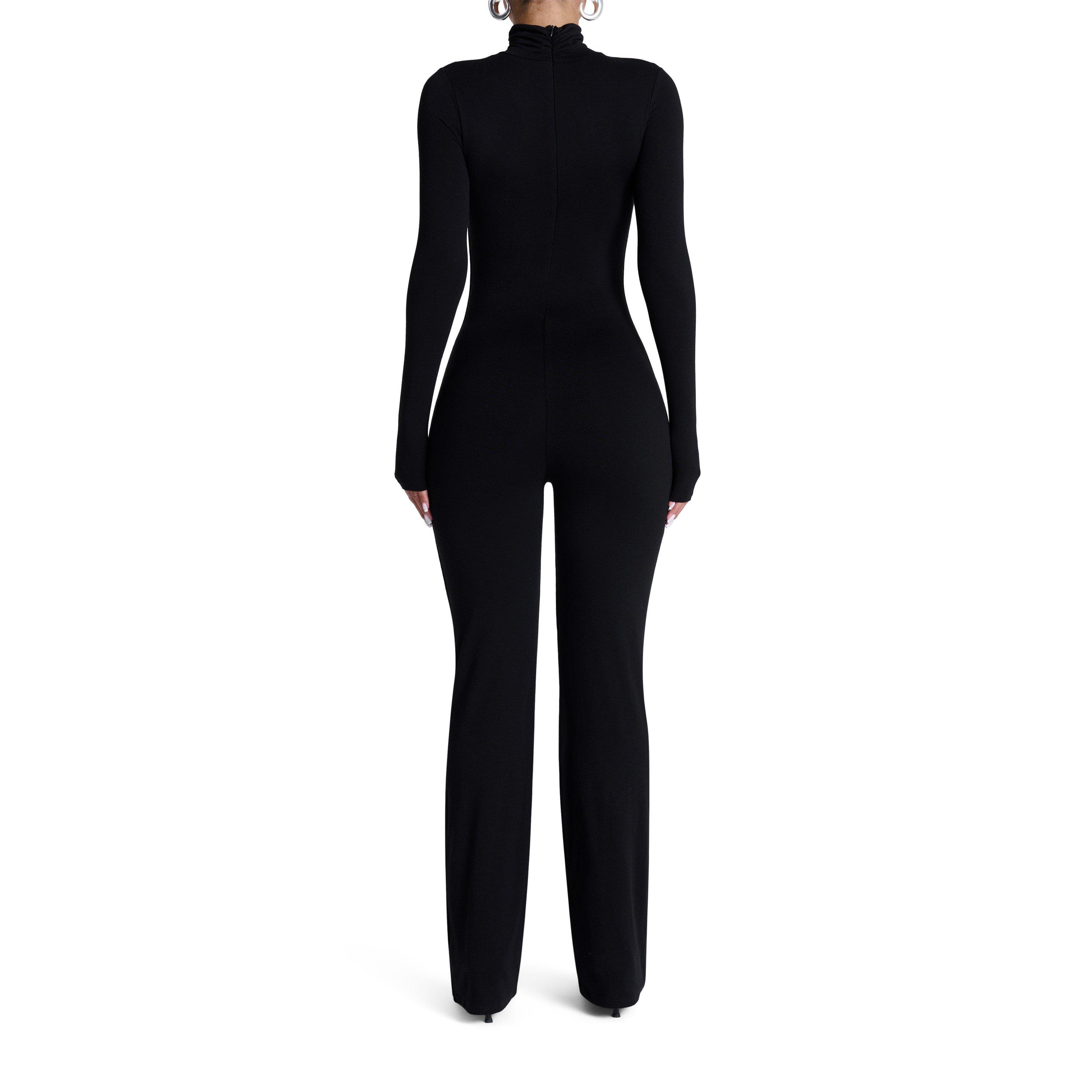 Black - Naked Wardrobe - Sculpt Straight Leg Jumpsuit - 4