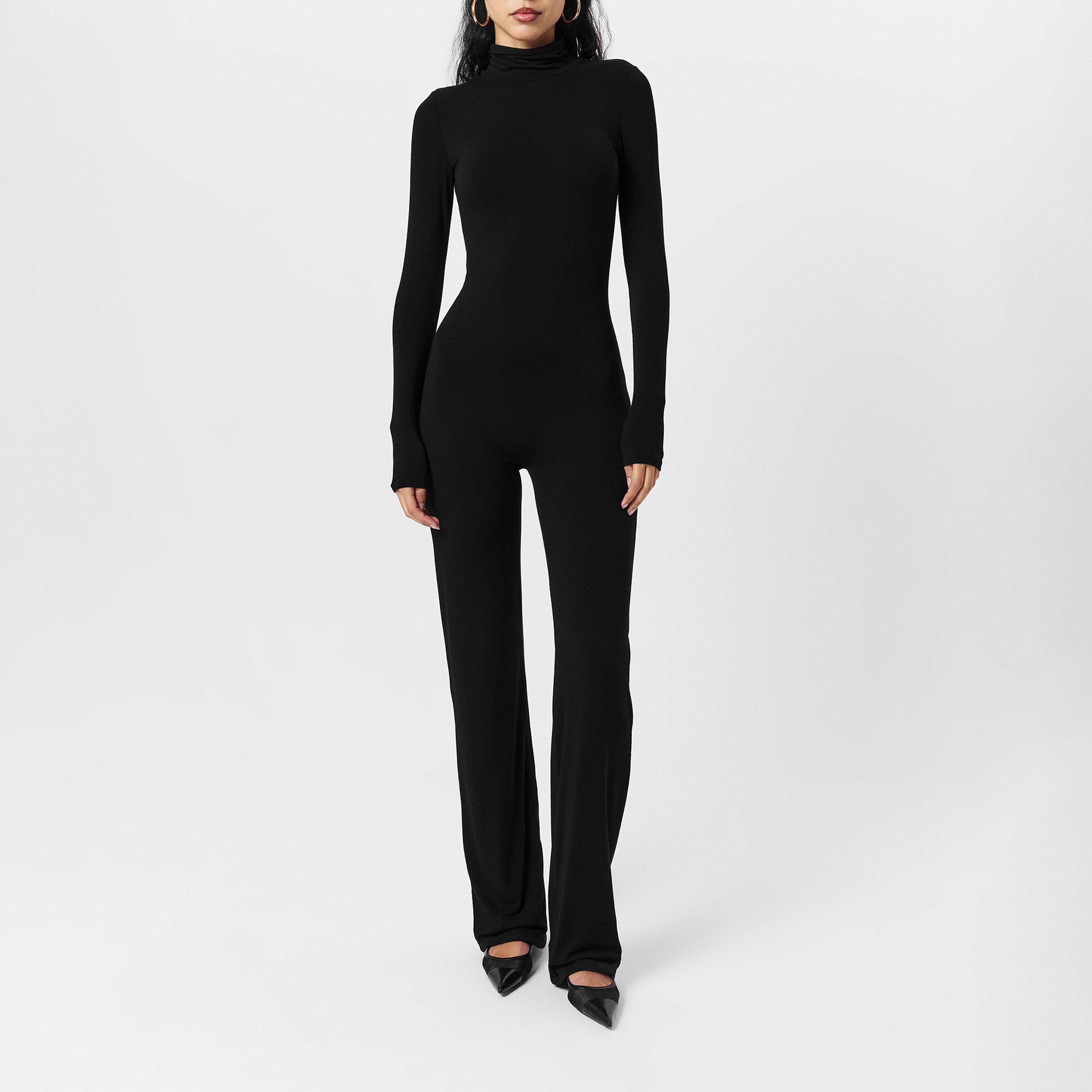 Black - Naked Wardrobe - Sculpt Straight Leg Jumpsuit - 6