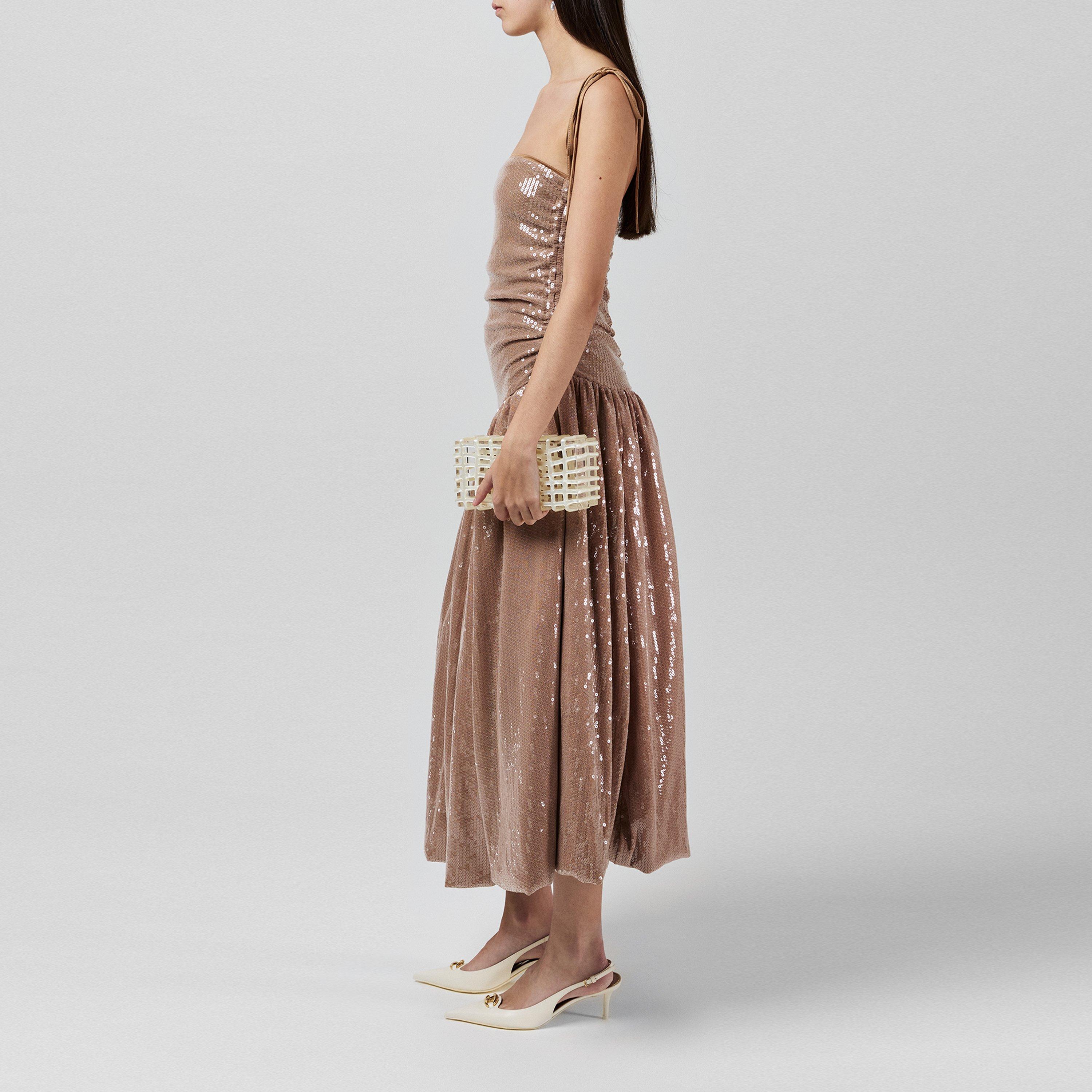 Champagne - AmyLynn - Women's Alexa Sequin Peplum Dress - 2