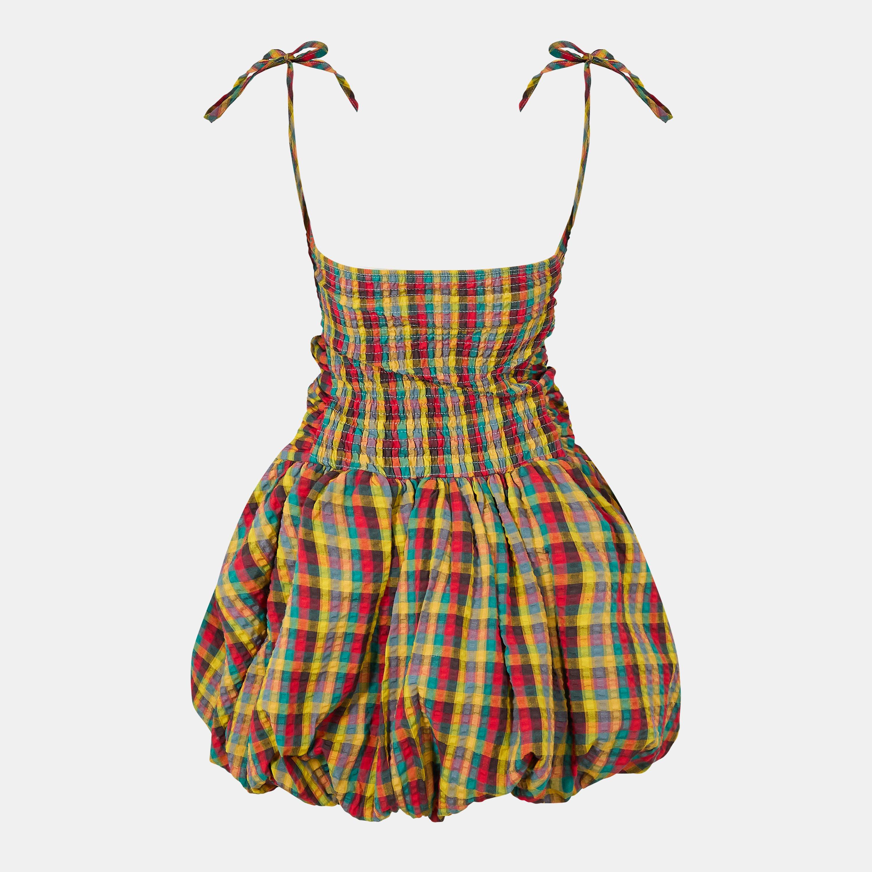 Red/Green Chk - AmyLynn - Women's Alexa Ultra Peplum Dress - 2
