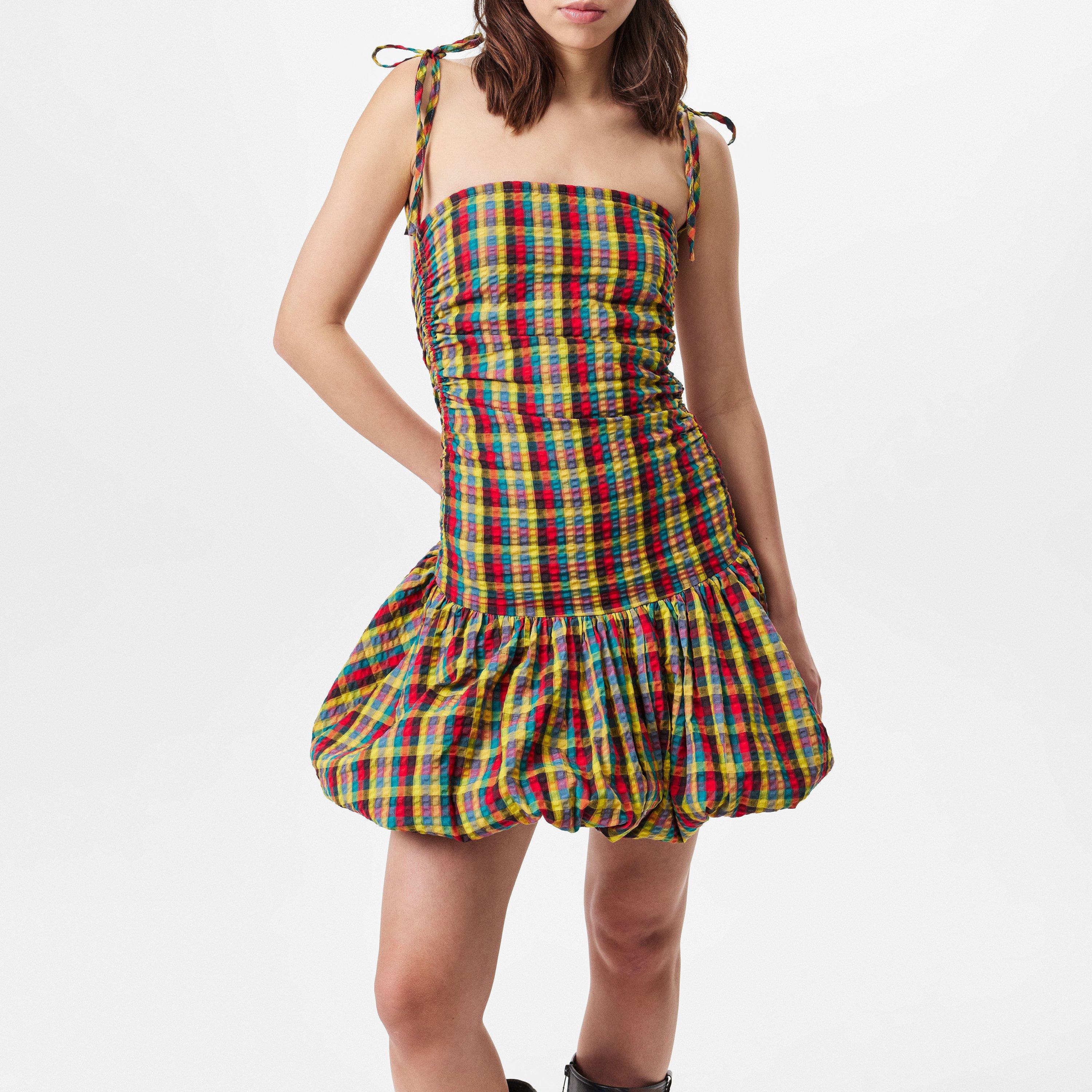 Red/Green Chk - AmyLynn - Women's Alexa Ultra Peplum Dress - 3