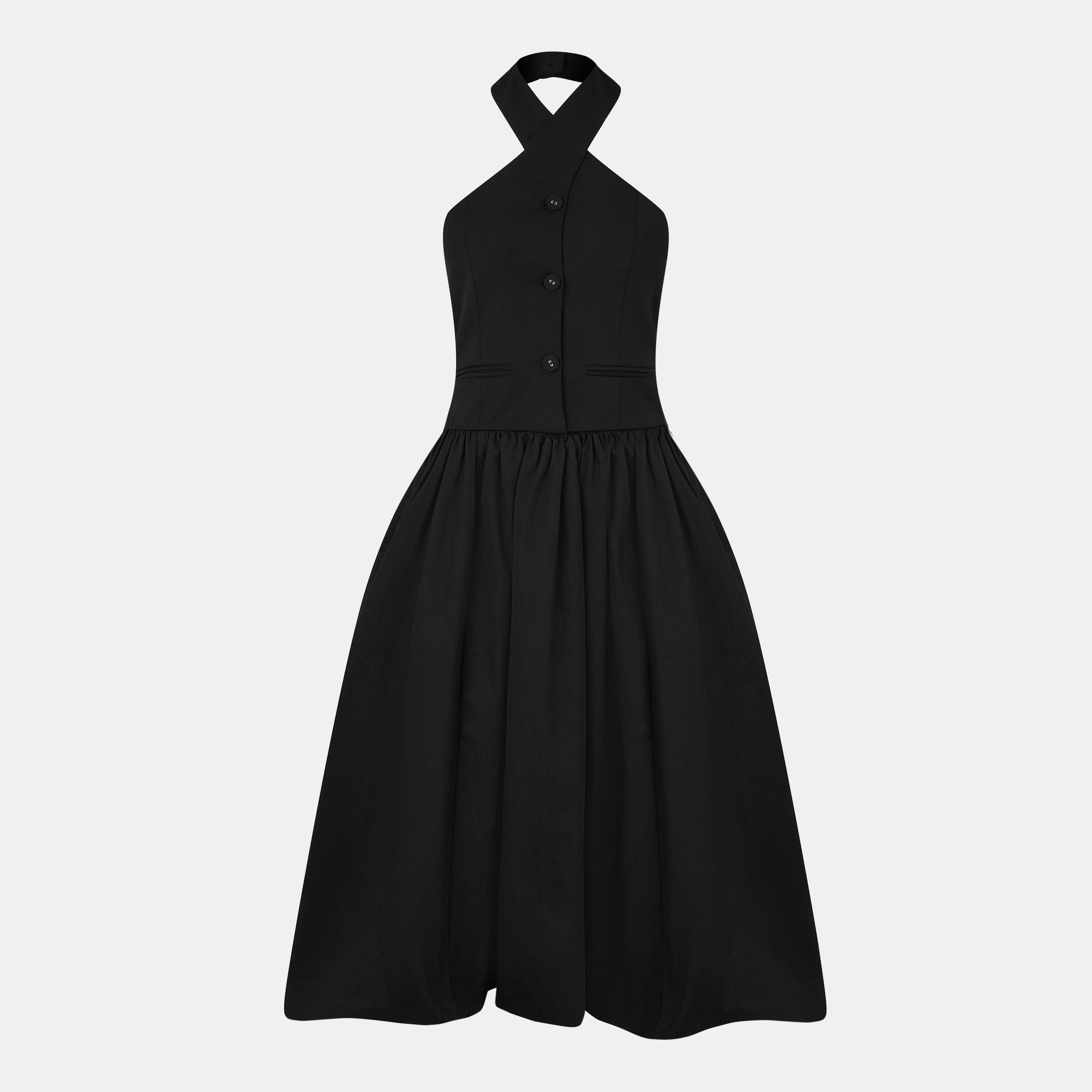 Black - AmyLynn - Women's Alexa Tailor Tailored Fit Maxi Dress - 1