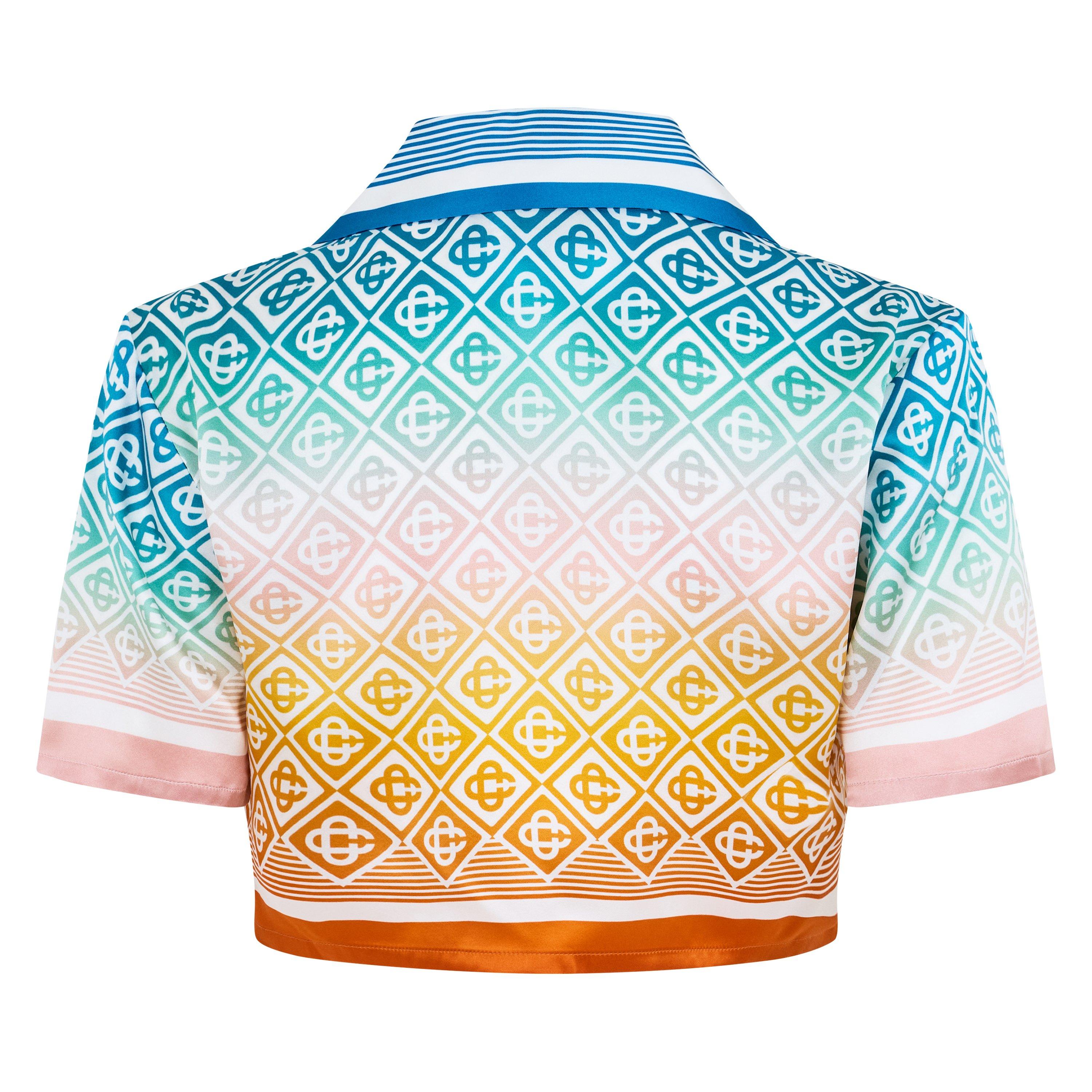 Diamond Mono - Casablanca - Cropped Silk Shirt - 6