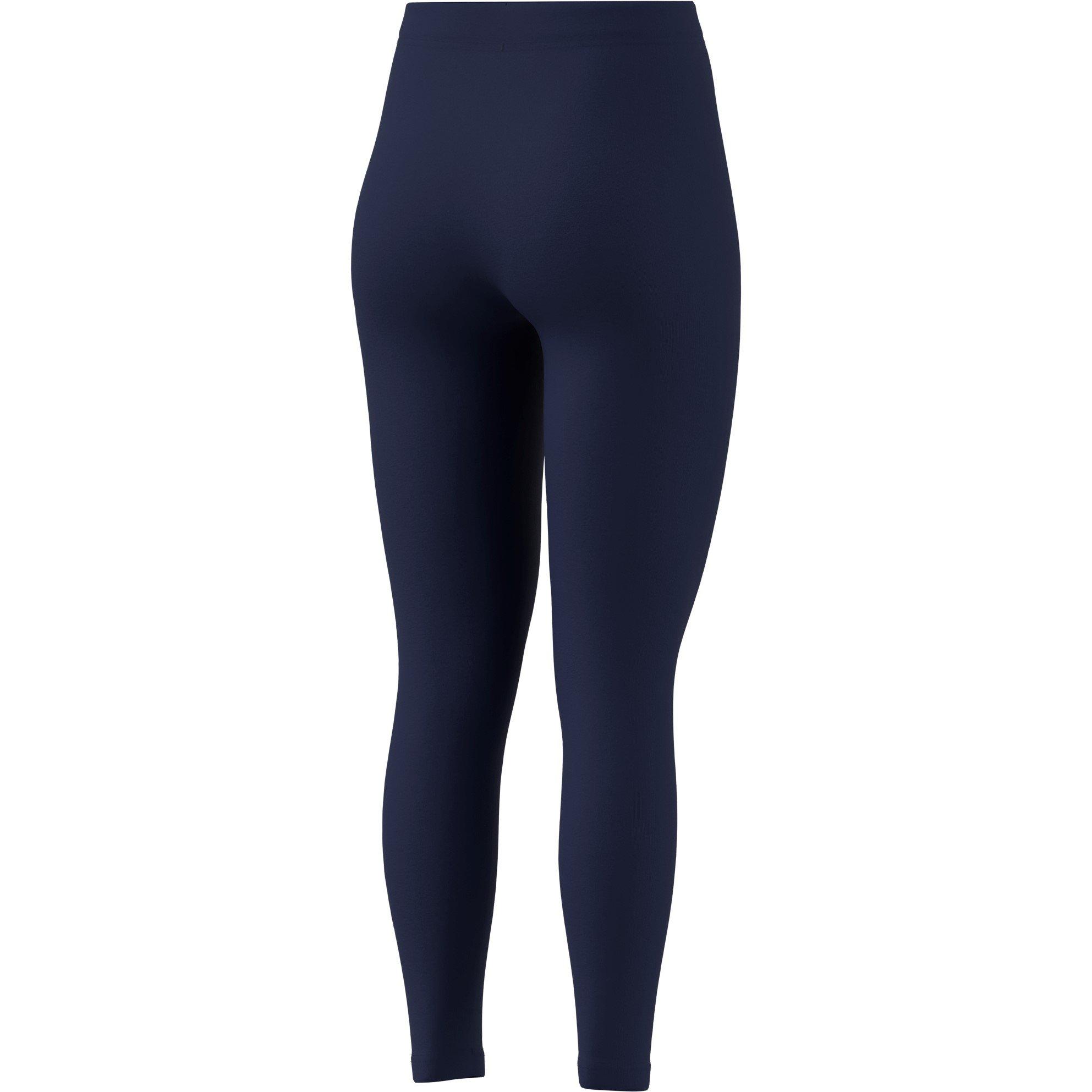 Navy/White - adidas - Essentials Linear Cotton Leggings Womens - 2