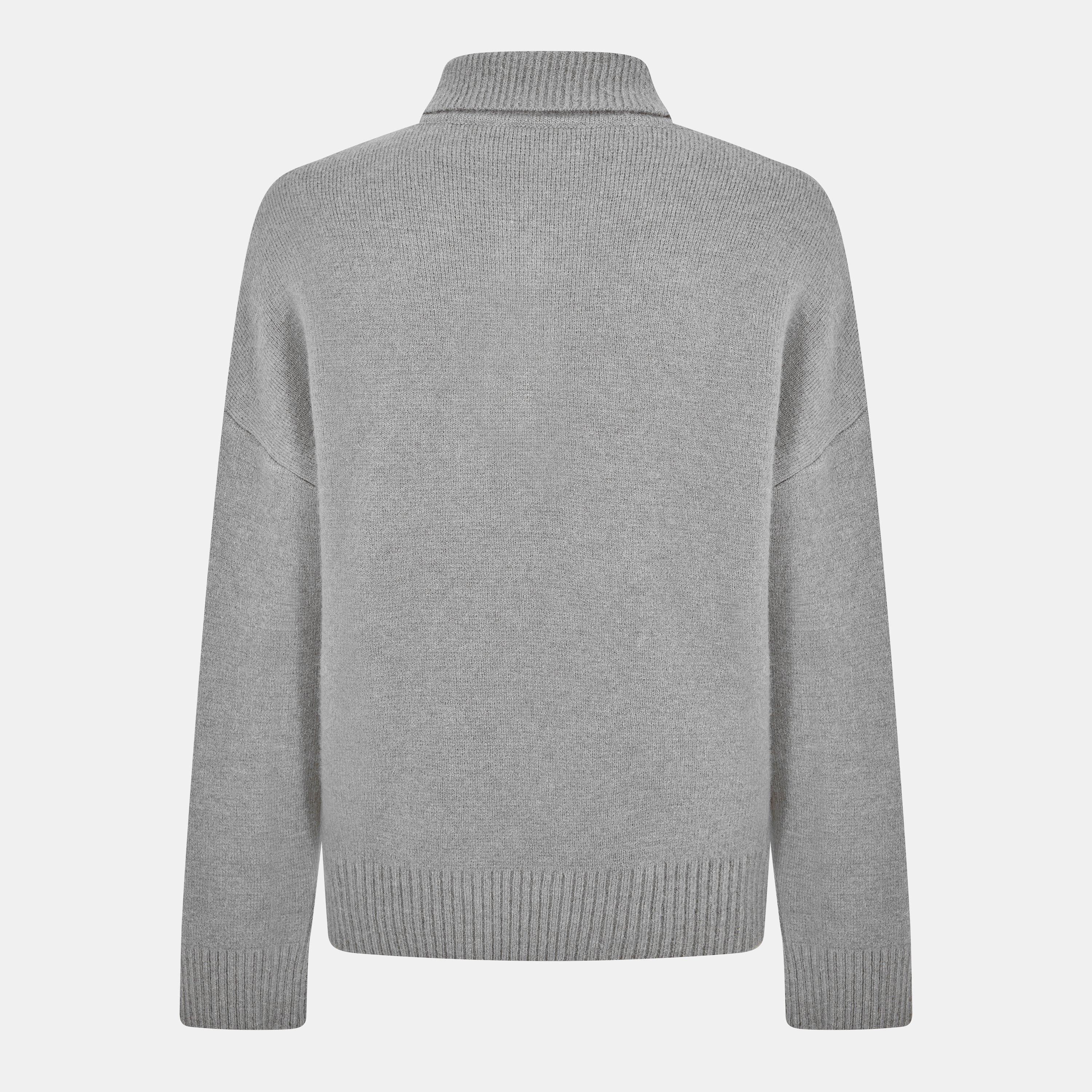 Grey/Ecru 058 - Ami Paris - Ami ADC Knit Polo Sn54 - 2