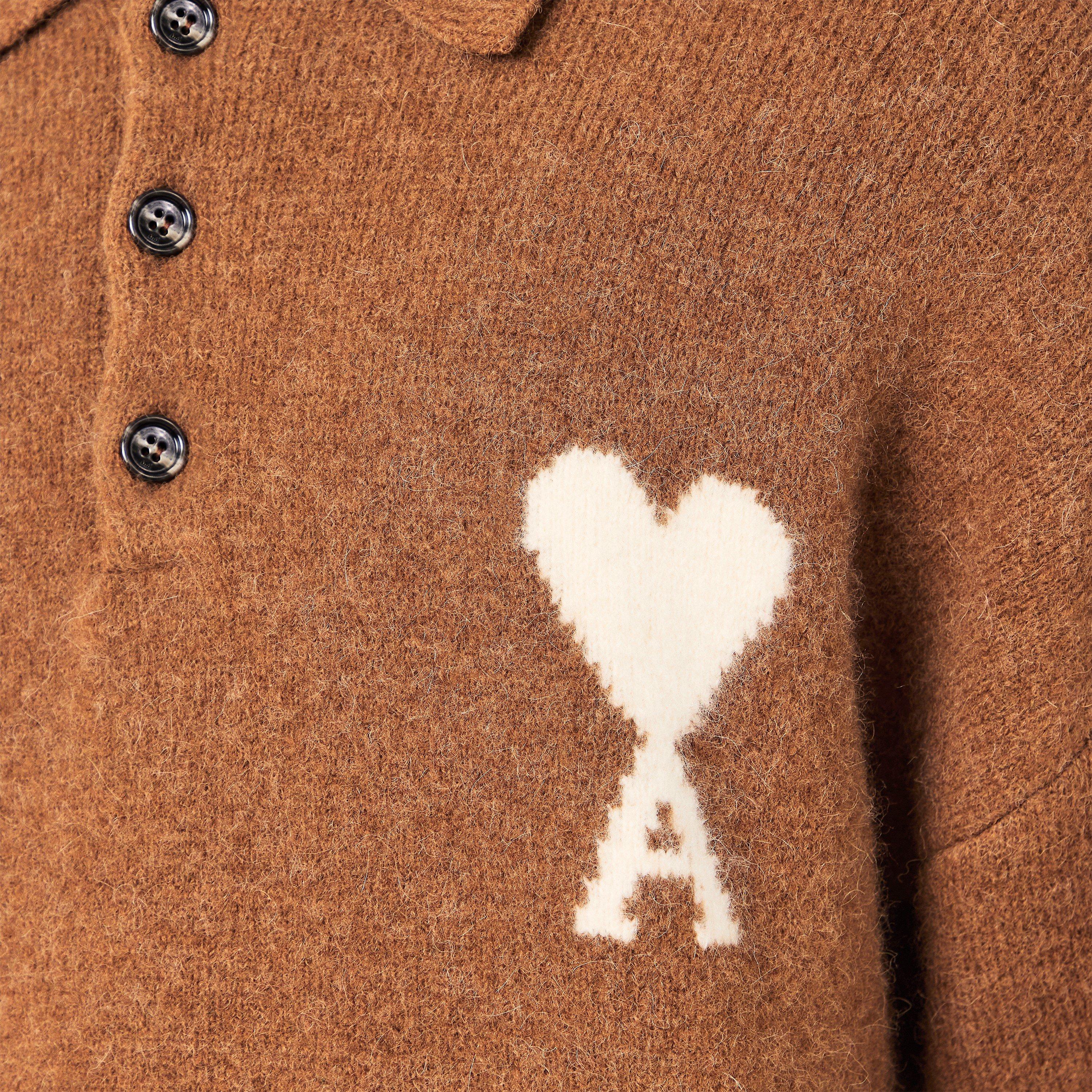 Noisette 217 - Ami Paris - Men's ADC Knitted Long Sleeve Polo Shirt - 5