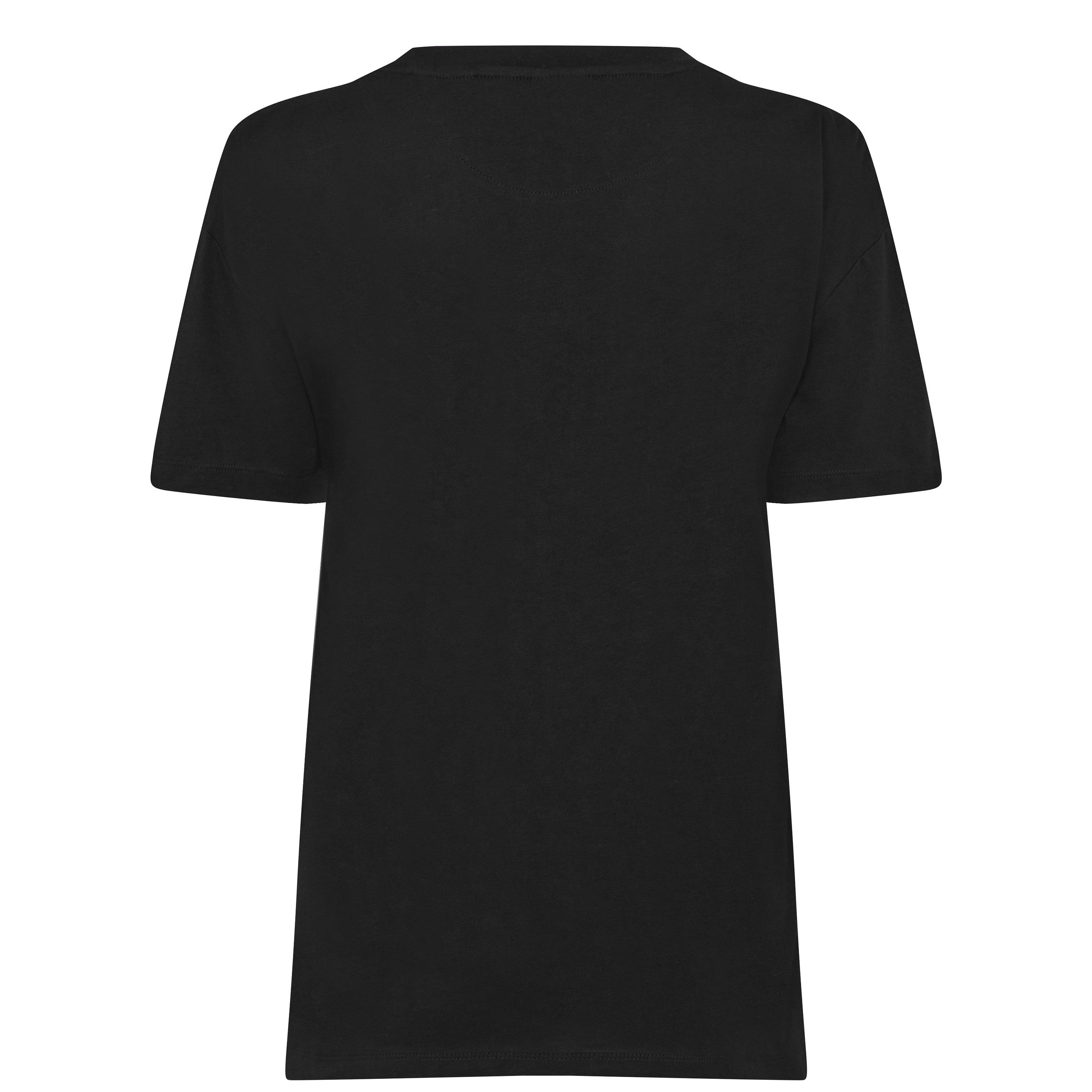 Black 001 - Hugo - Hugo Demali Glitter T-Shirt Womens - 6