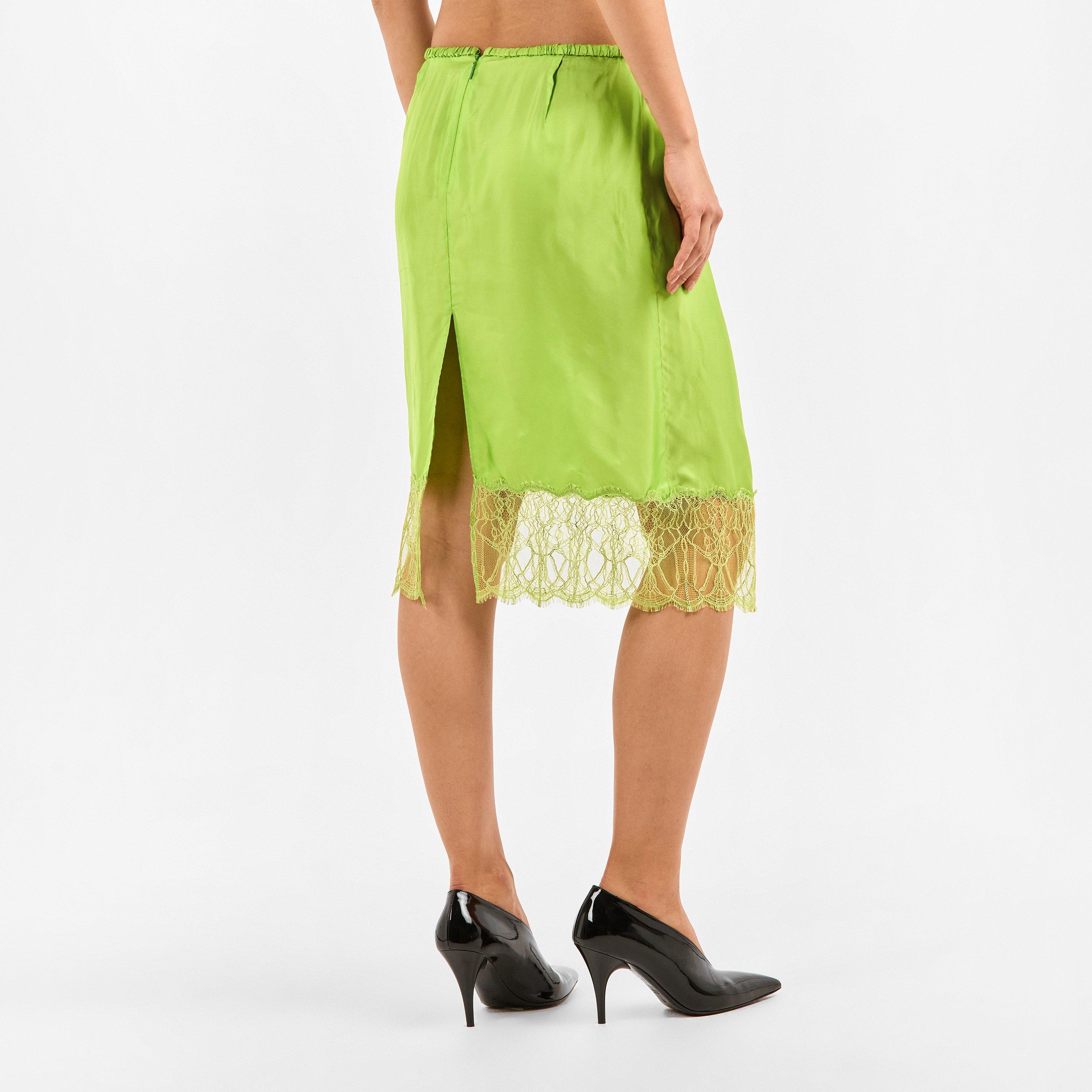 Apple Green - Gucci - Women's Fluid Midi Skirt - 4