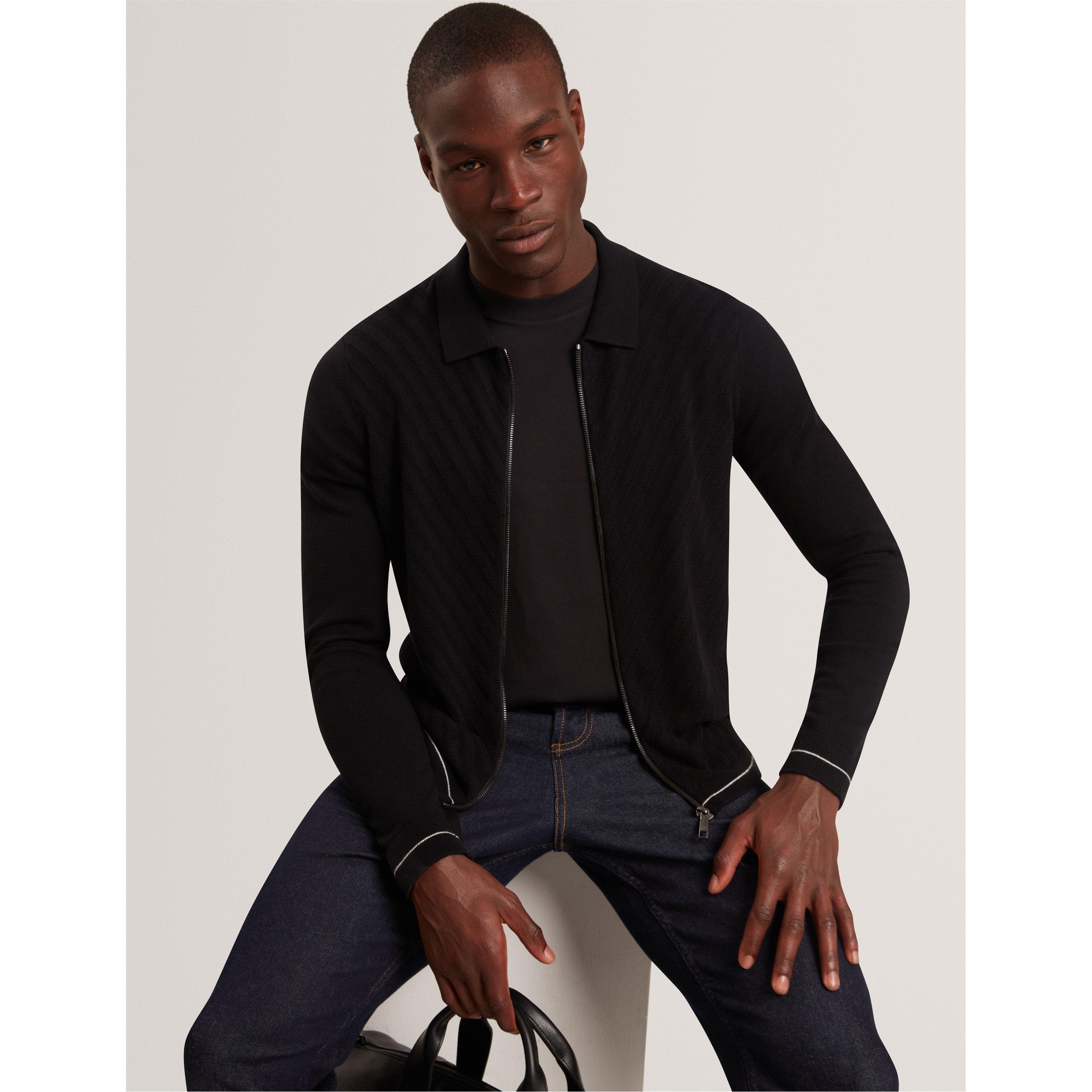 Black - Ted Baker - Ted LS Stich ZipThru Sn61 - 2