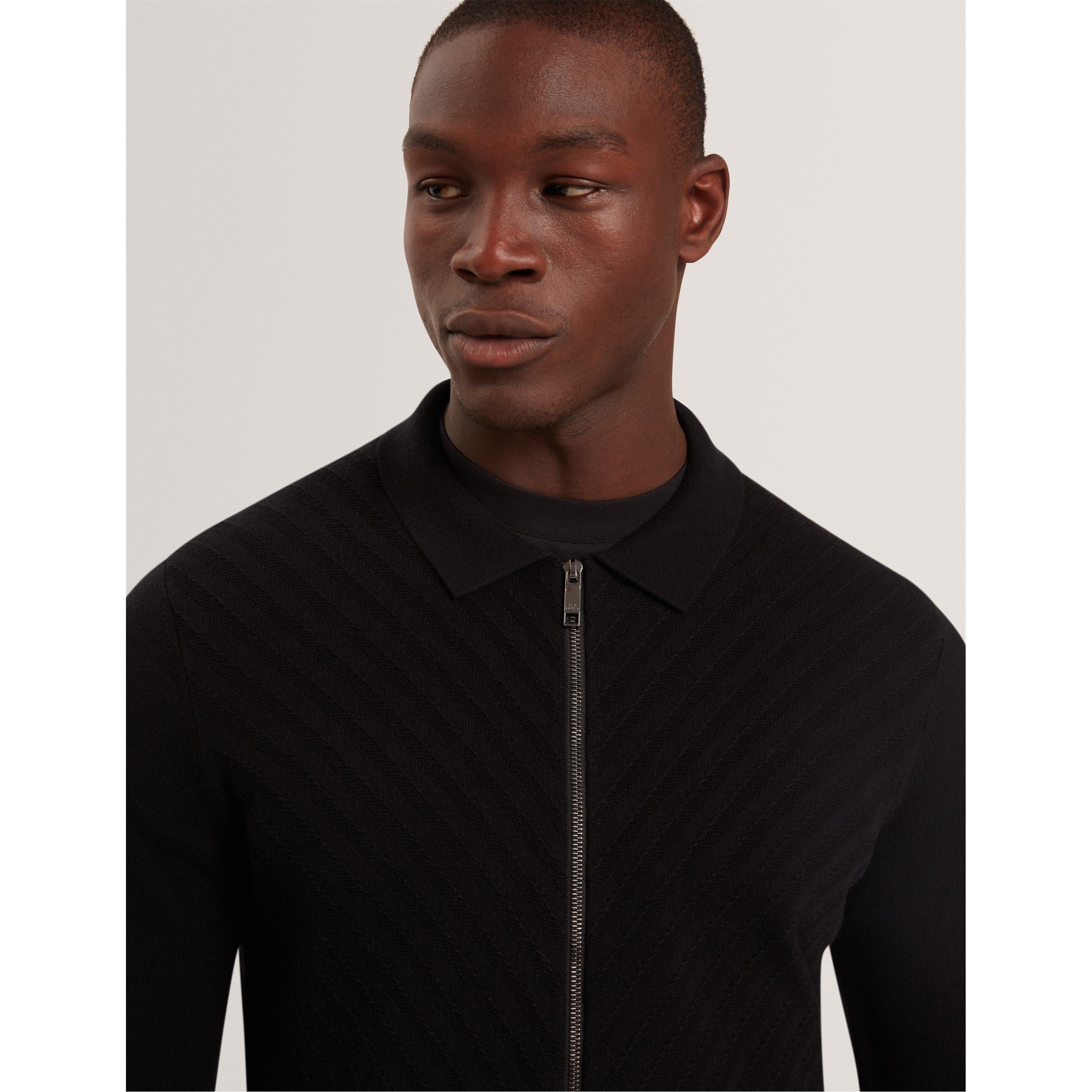 Black - Ted Baker - Ted LS Stich ZipThru Sn61 - 4