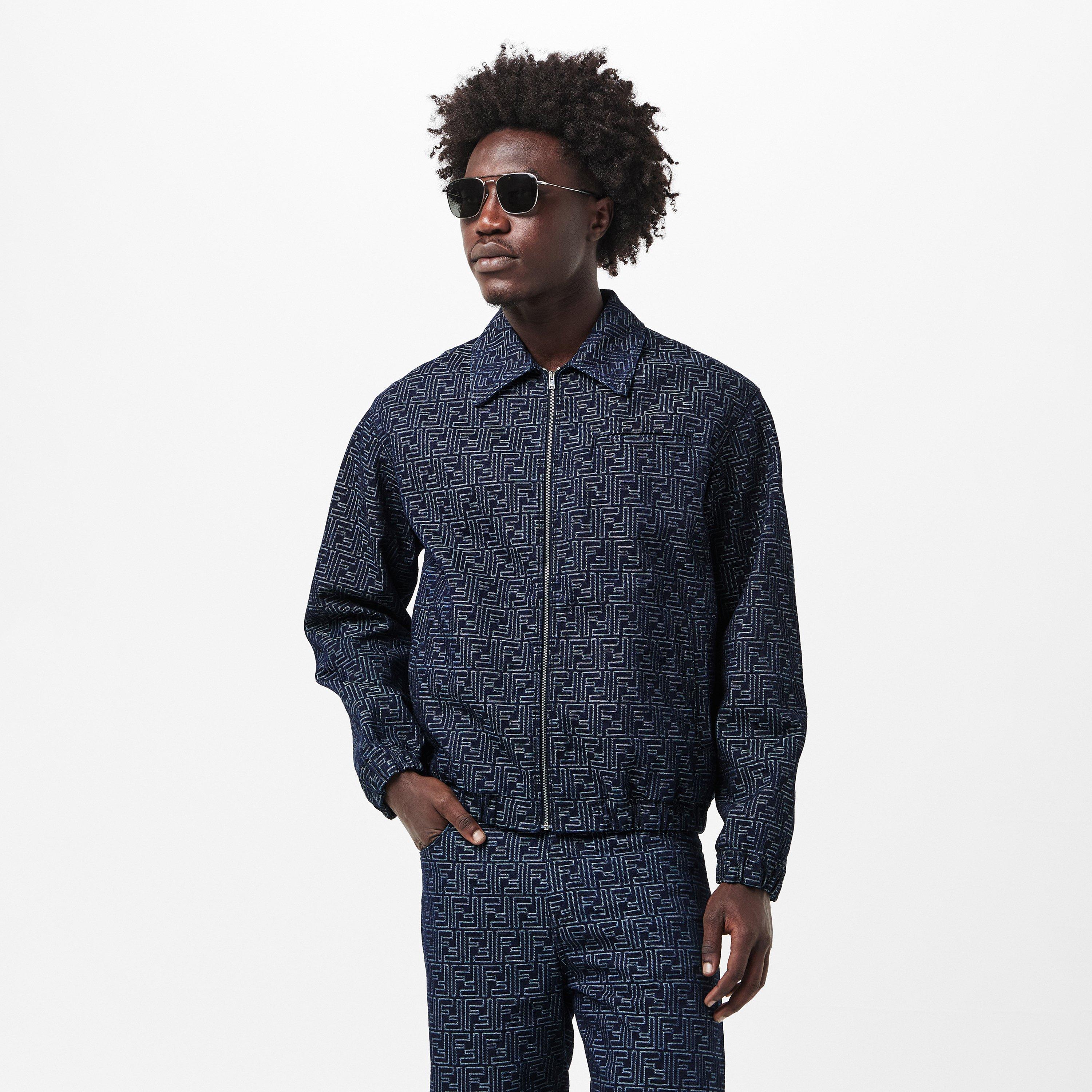 Indigo - Fendi - Men's Structured Bomber Jacket - 3