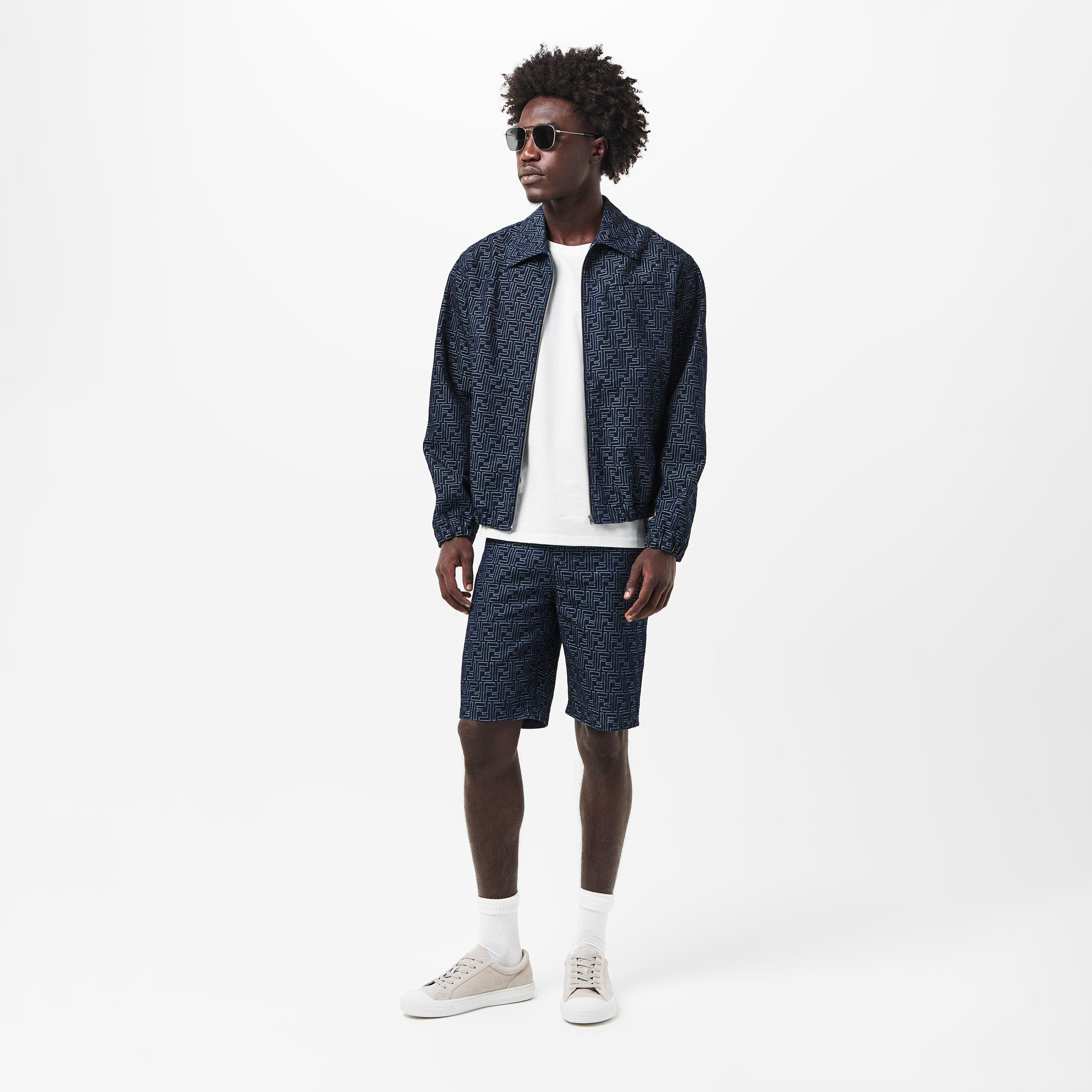 Indigo - Fendi - Men's Structured Bomber Jacket - 6