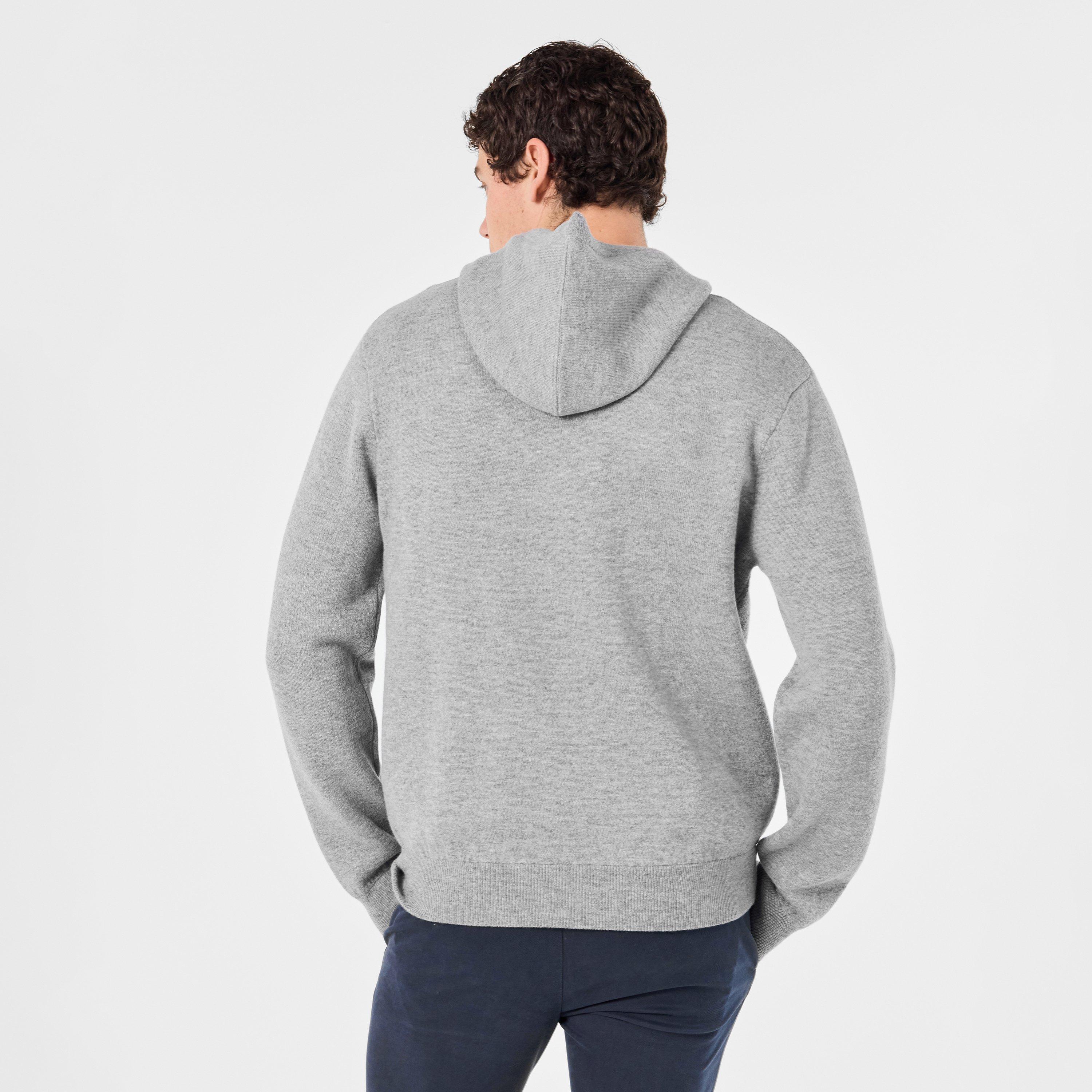 Grey Melange - Jacob Cohen - Men's Textured Knitted Hoodie - 4