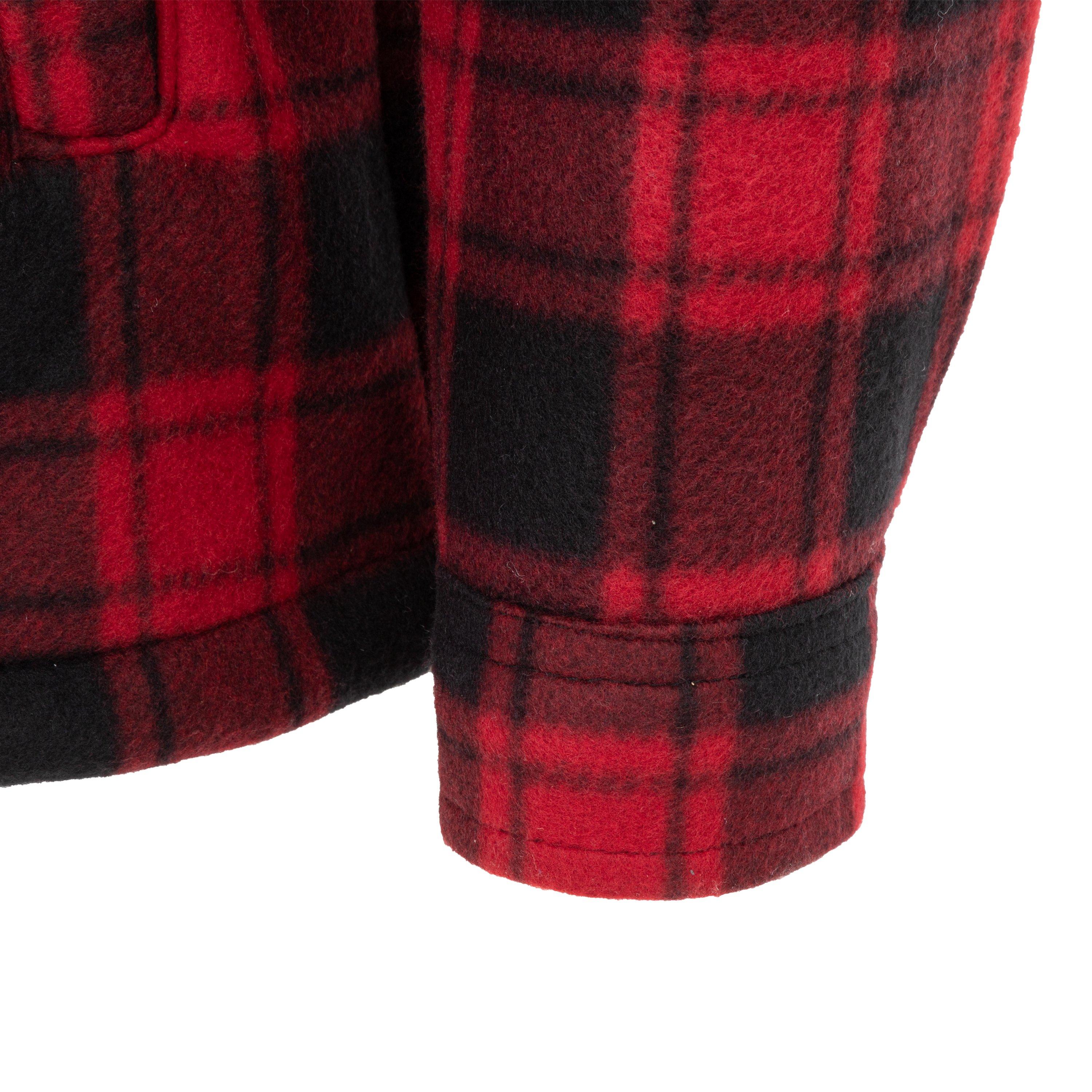 Red - Lonsdale - Men's  Hooded Long Sleeve Sherpa Jacket - 5