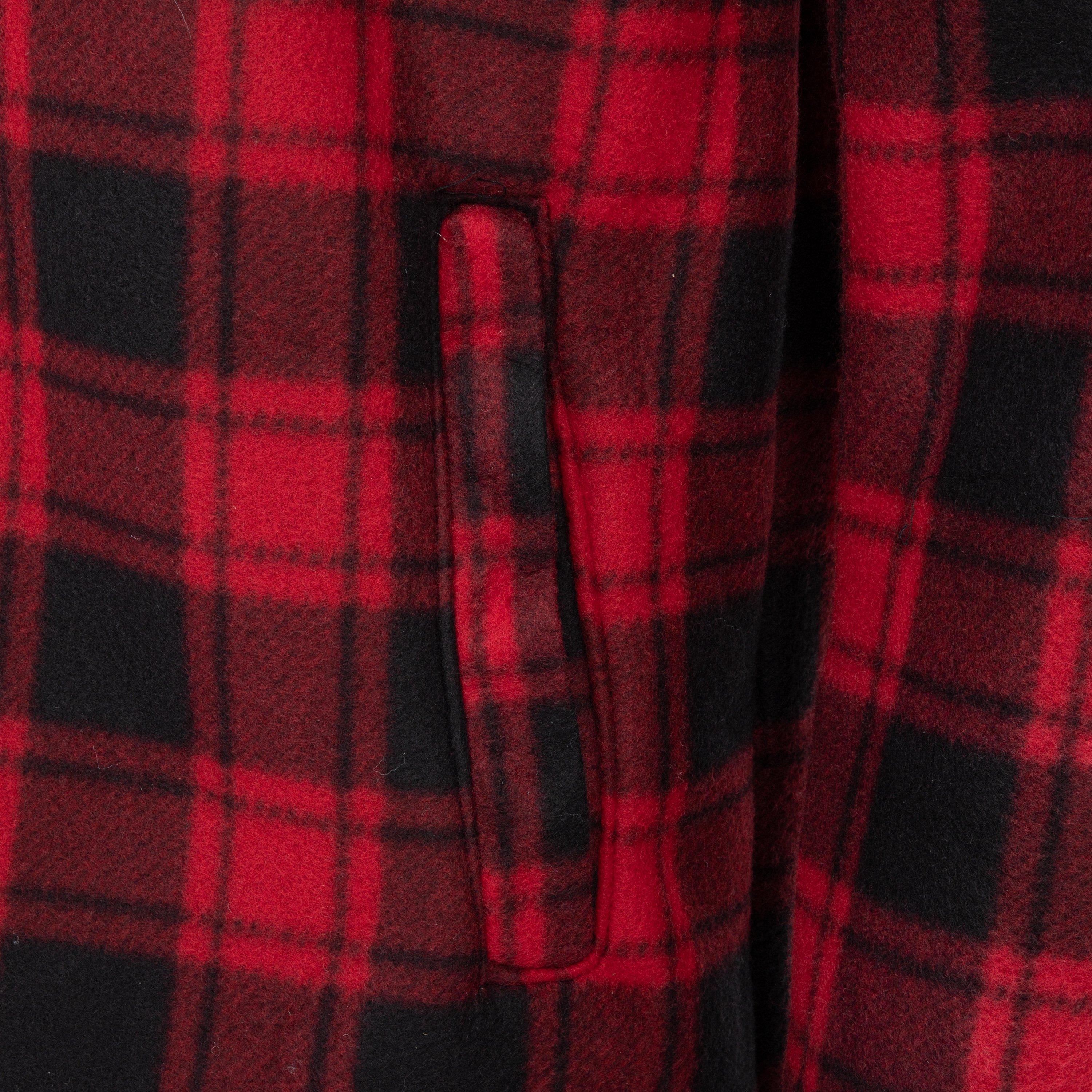 Red - Lonsdale - Men's  Hooded Long Sleeve Sherpa Jacket - 6