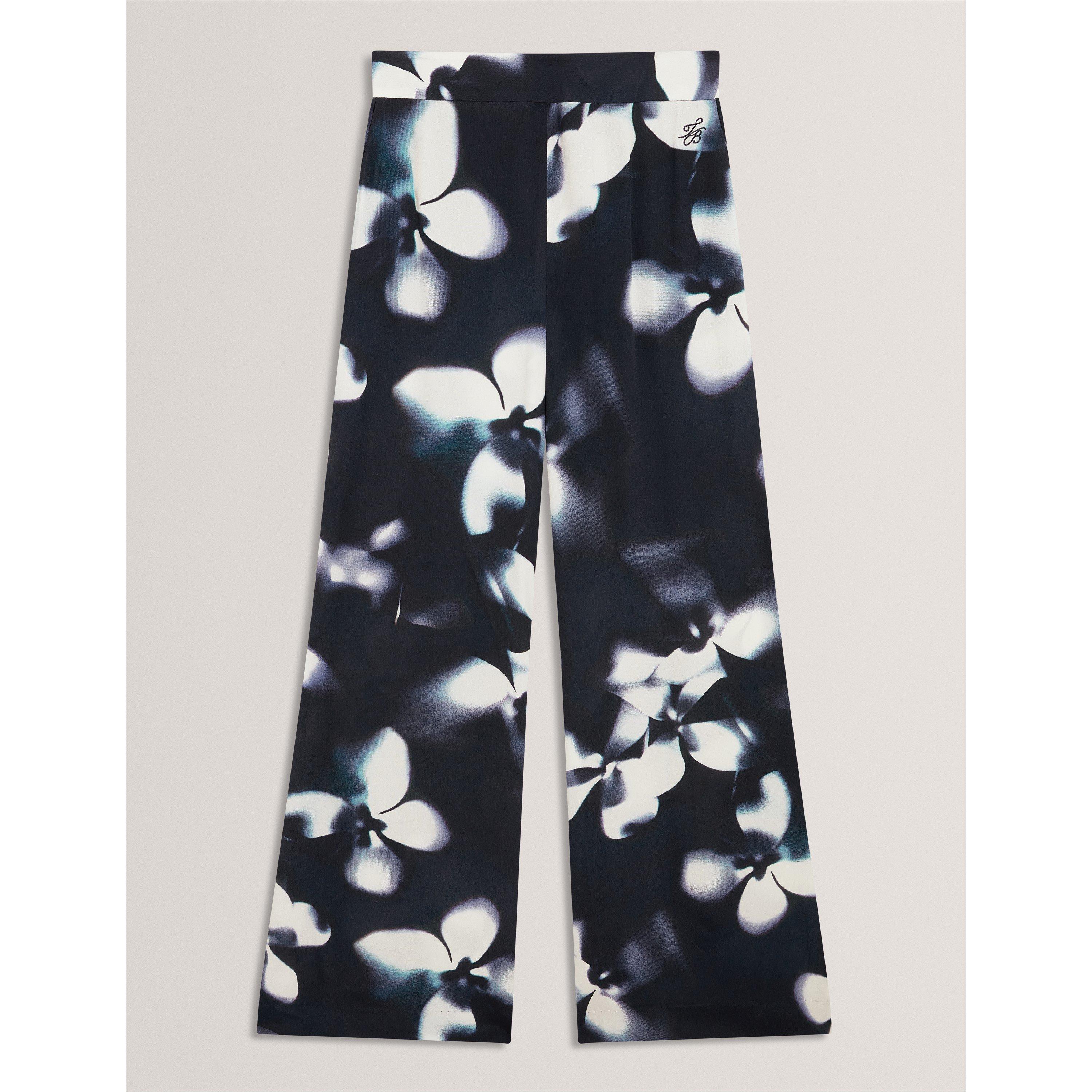 Ted Baker Women's Print Palazzo Trousers - Navy - 8 (XS)