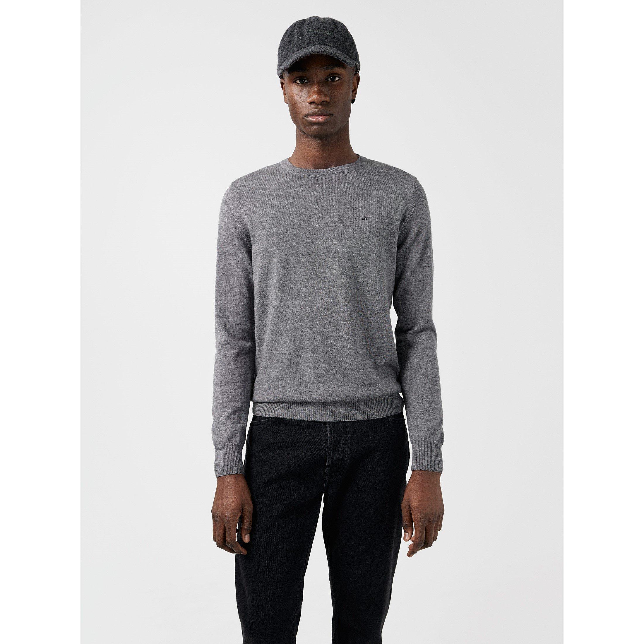 Grey Mel 9363 - J Lindeberg - Lyle Merino Sweater - 3