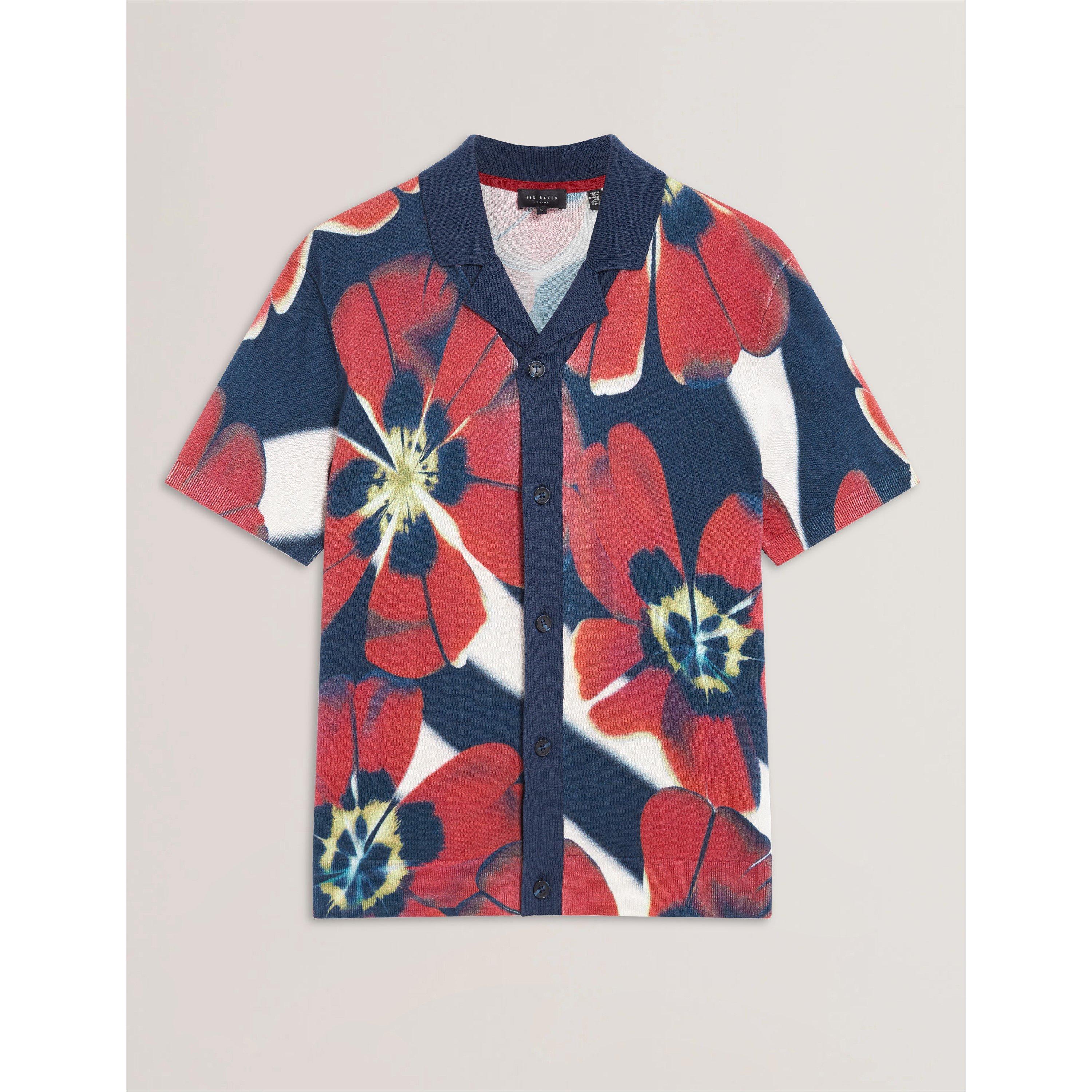 Ted Baker Men's Short Sleeve Floral Knitted Top - col - M (3)