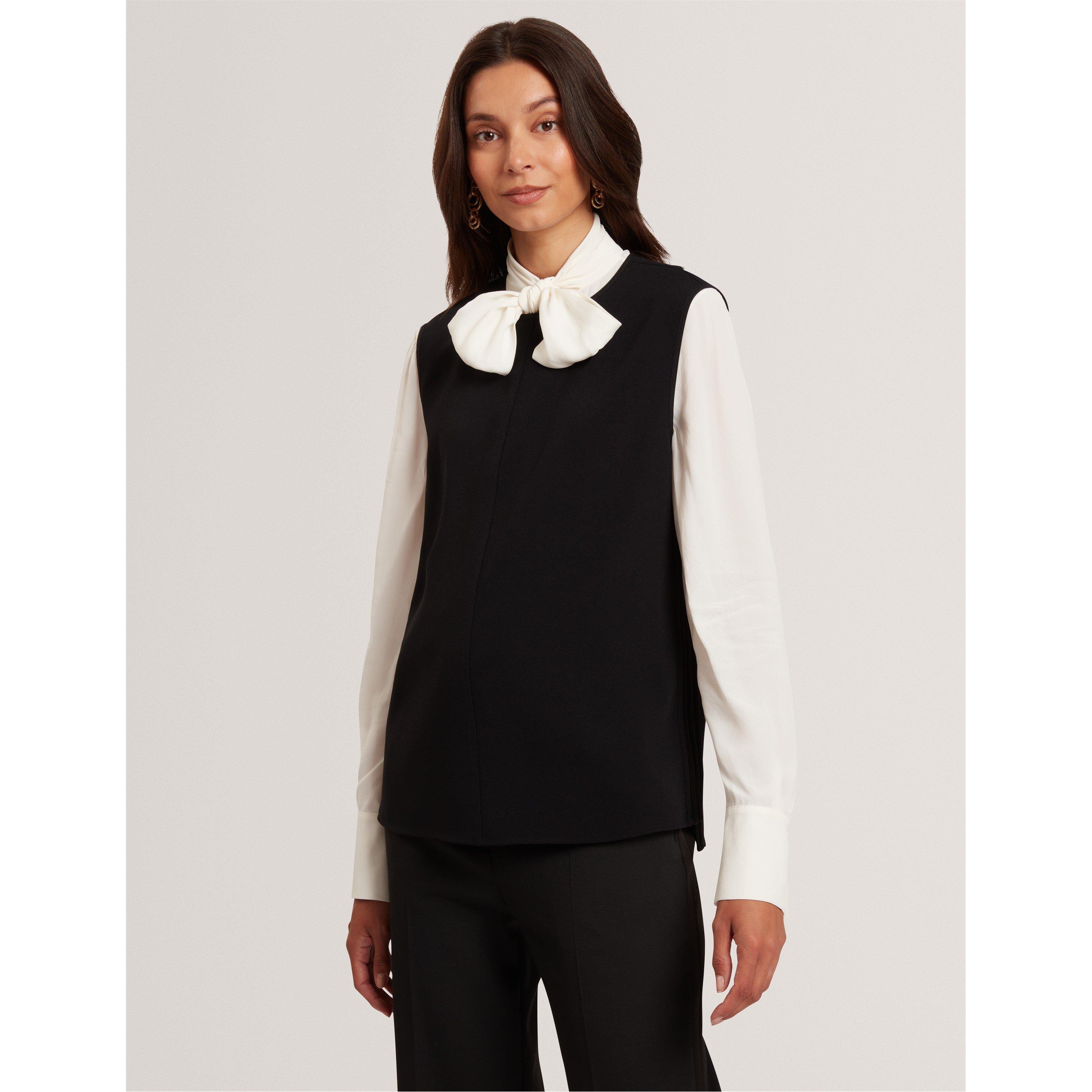 Black - Ted Baker - Women's Woven Sleeveless Shirt - 2