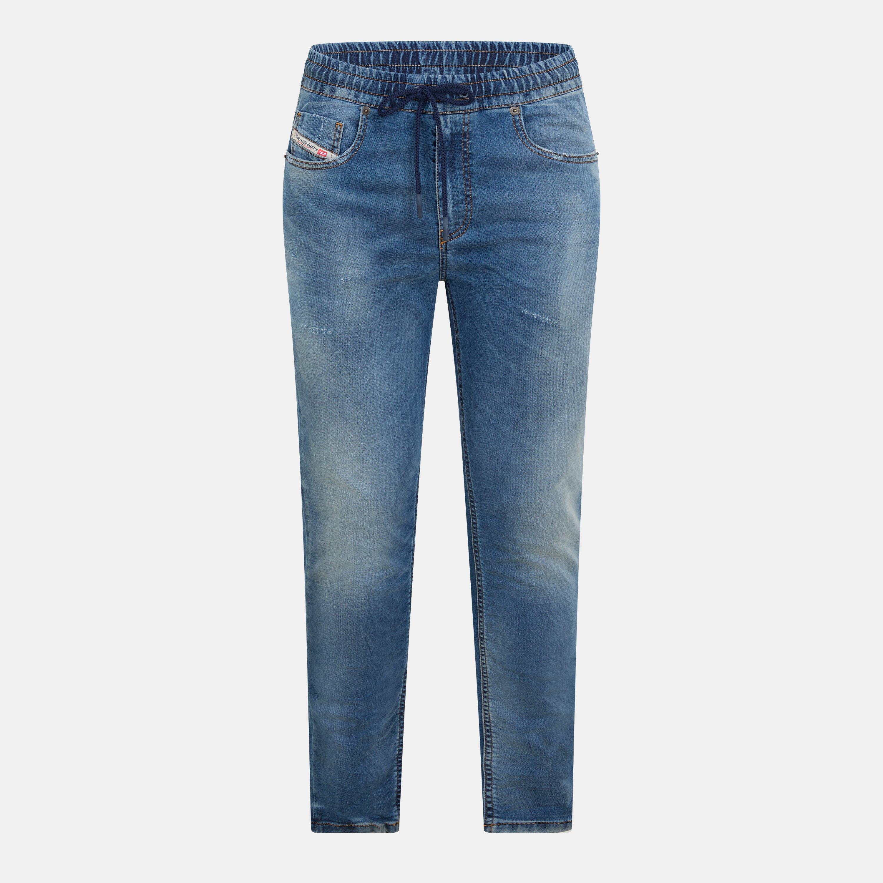 Diesel Women's High Rise Wide Leg Jeans - Blue Denim - 24