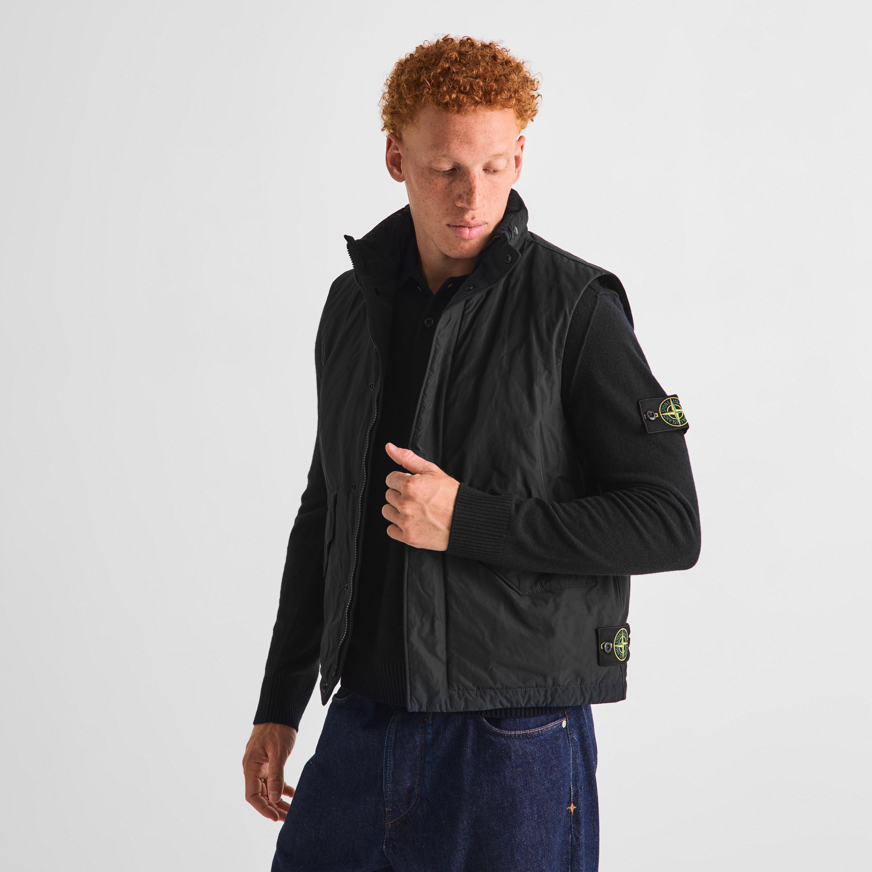 Black V0029 - Stone Island - Stone Micro T Gilet Sn64 - 3