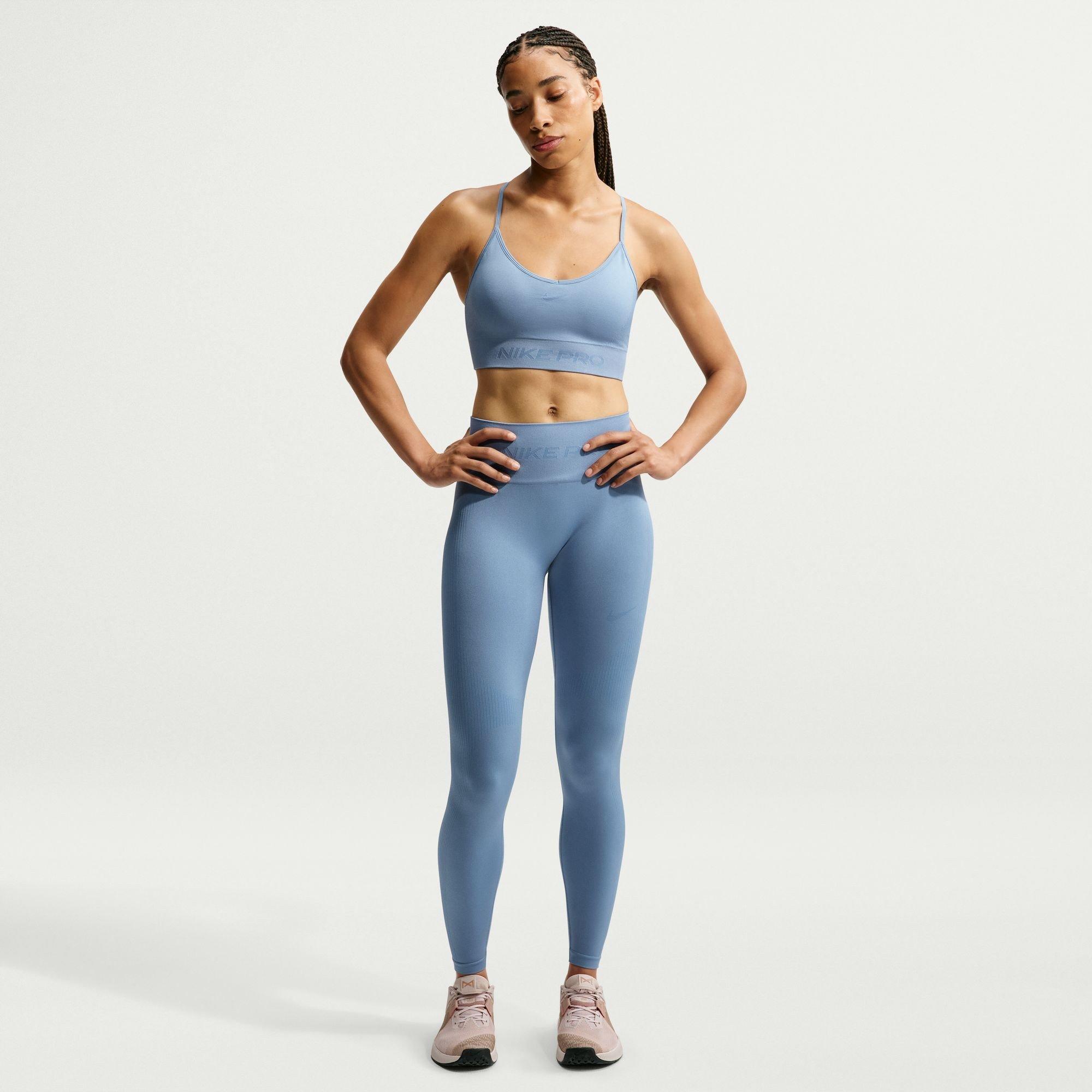 Work Blue - Nike - Women's Medium Impact Non Wired Sports Bra - 4