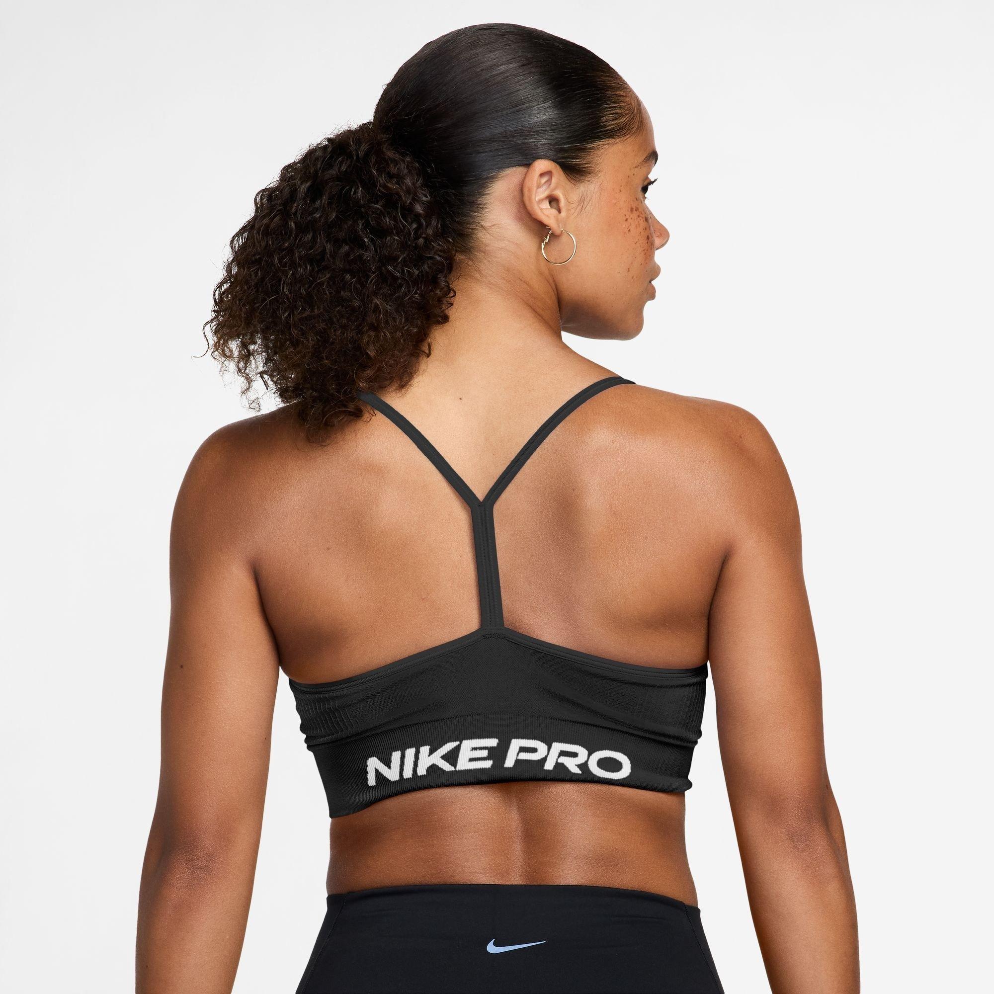 Black/White - Nike - Women's Medium Impact Non Wired Sports Bra - 2
