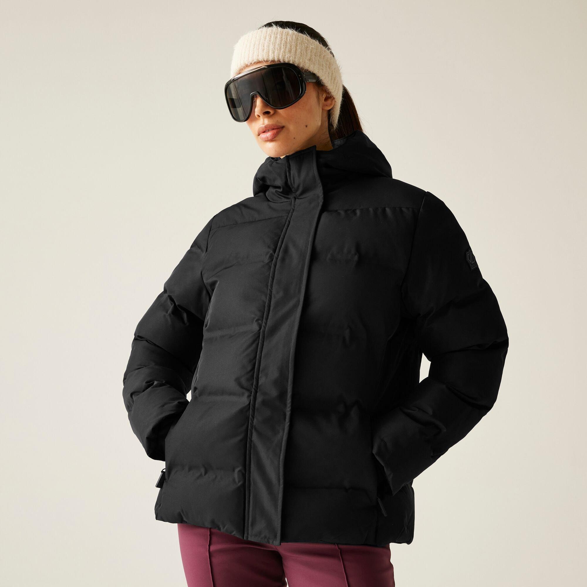 Black - Dare 2b - Women's Entrusted Quilted Hooded Insulated Waterproof Jacket - 1