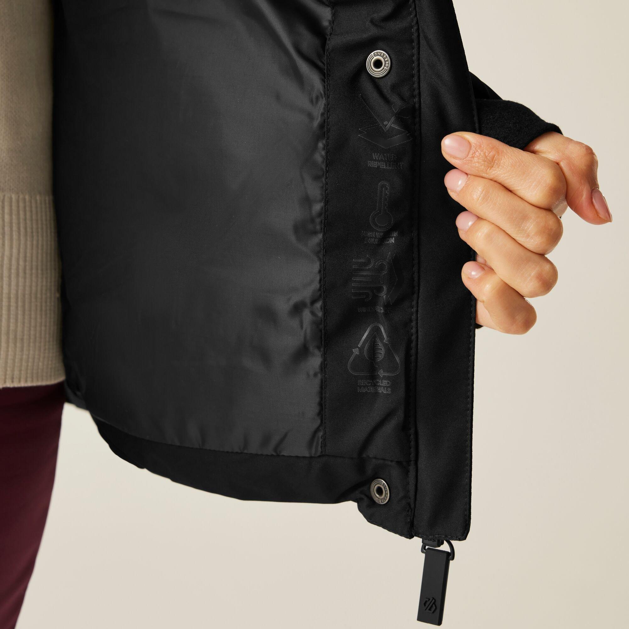 Black - Dare 2b - Women's Entrusted Quilted Hooded Insulated Waterproof Jacket - 4