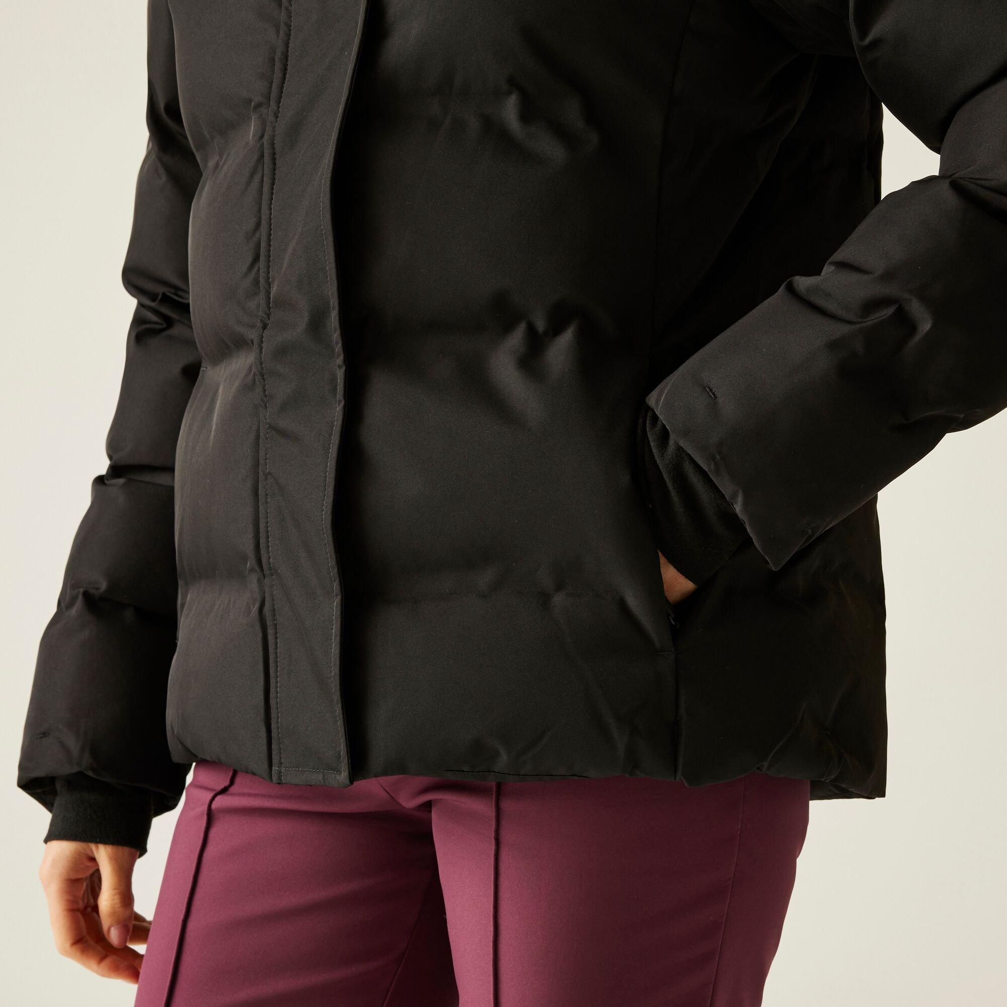 Black - Dare 2b - Women's Entrusted Quilted Hooded Insulated Waterproof Jacket - 6