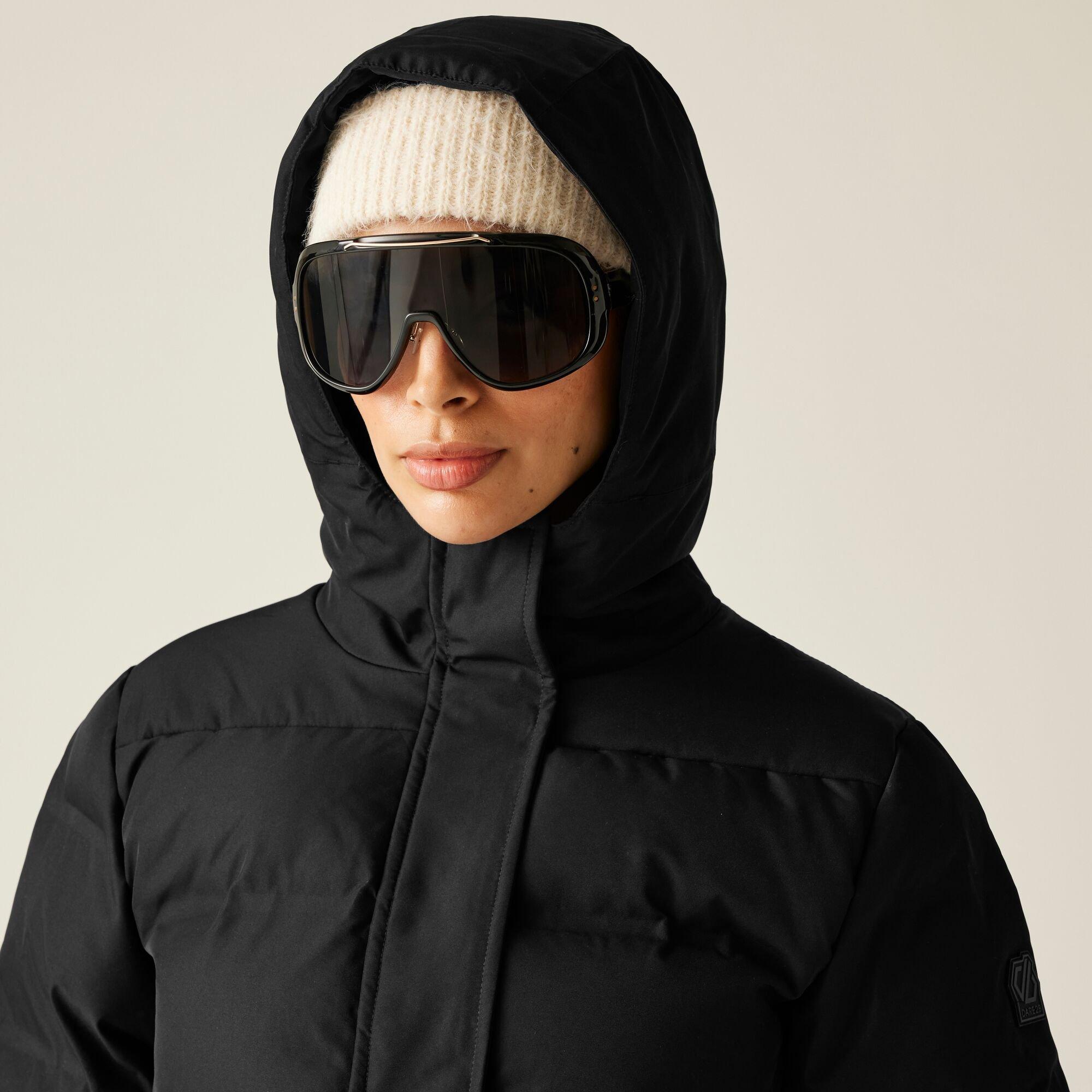 Black - Dare 2b - Women's Entrusted Quilted Hooded Insulated Waterproof Jacket - 9