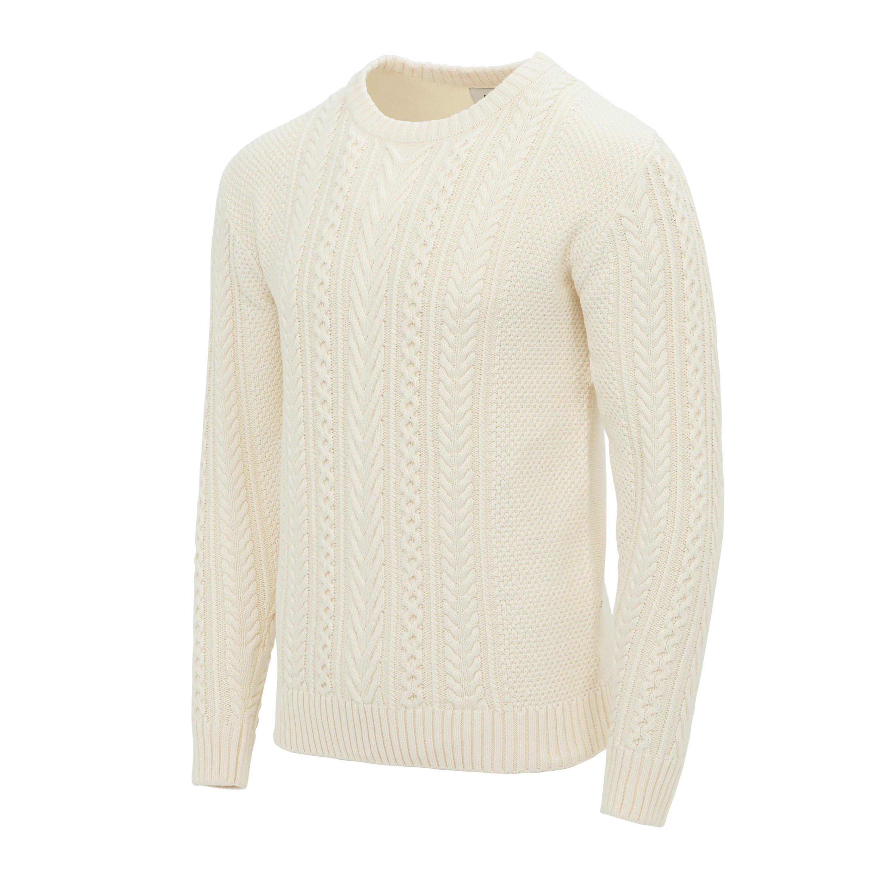 Ecru - Firetrap - Mens Cable Knit Jumper - 4