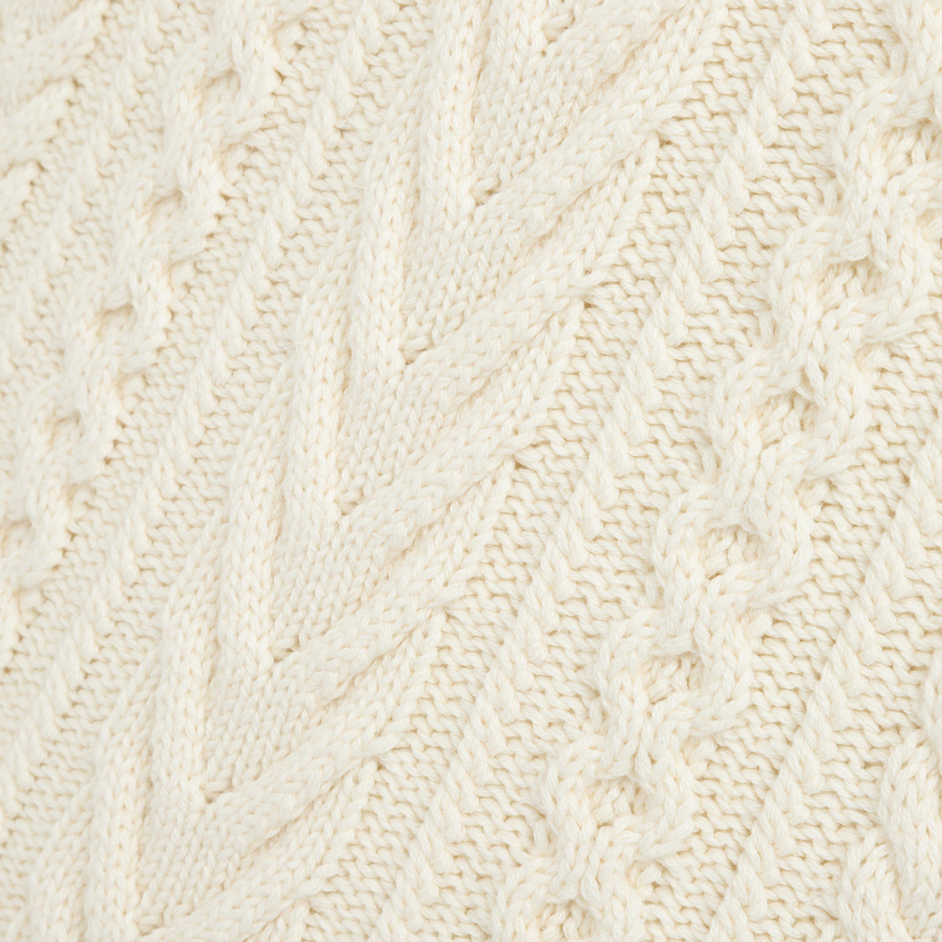 Ecru - Firetrap - Mens Cable Knit Jumper - 5