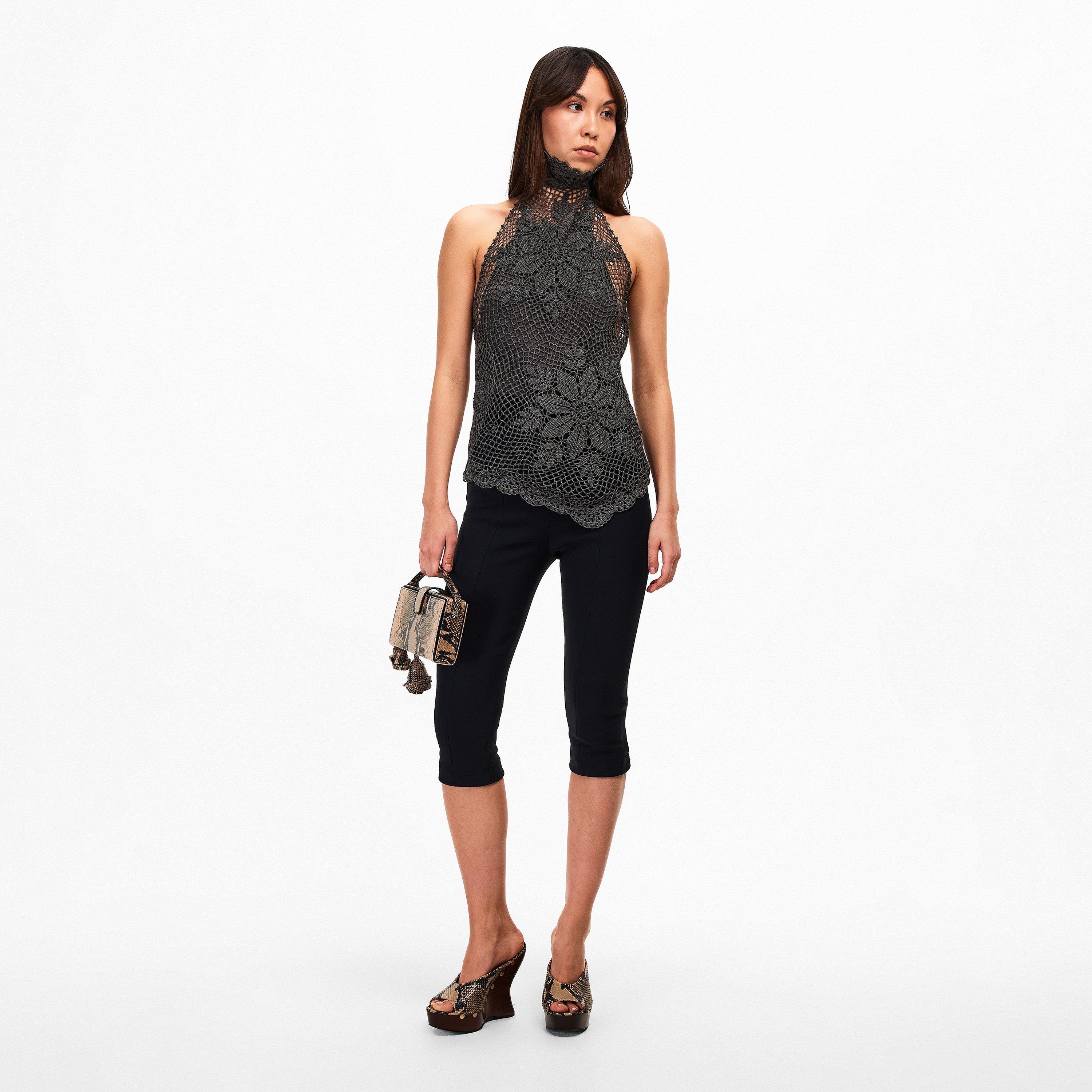 Brown - Magda Butrym - Women's Crochet Woven Cami Vest - 6