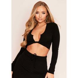 Missy Empire Mix And Match Ribbed Twist Front Crop Top