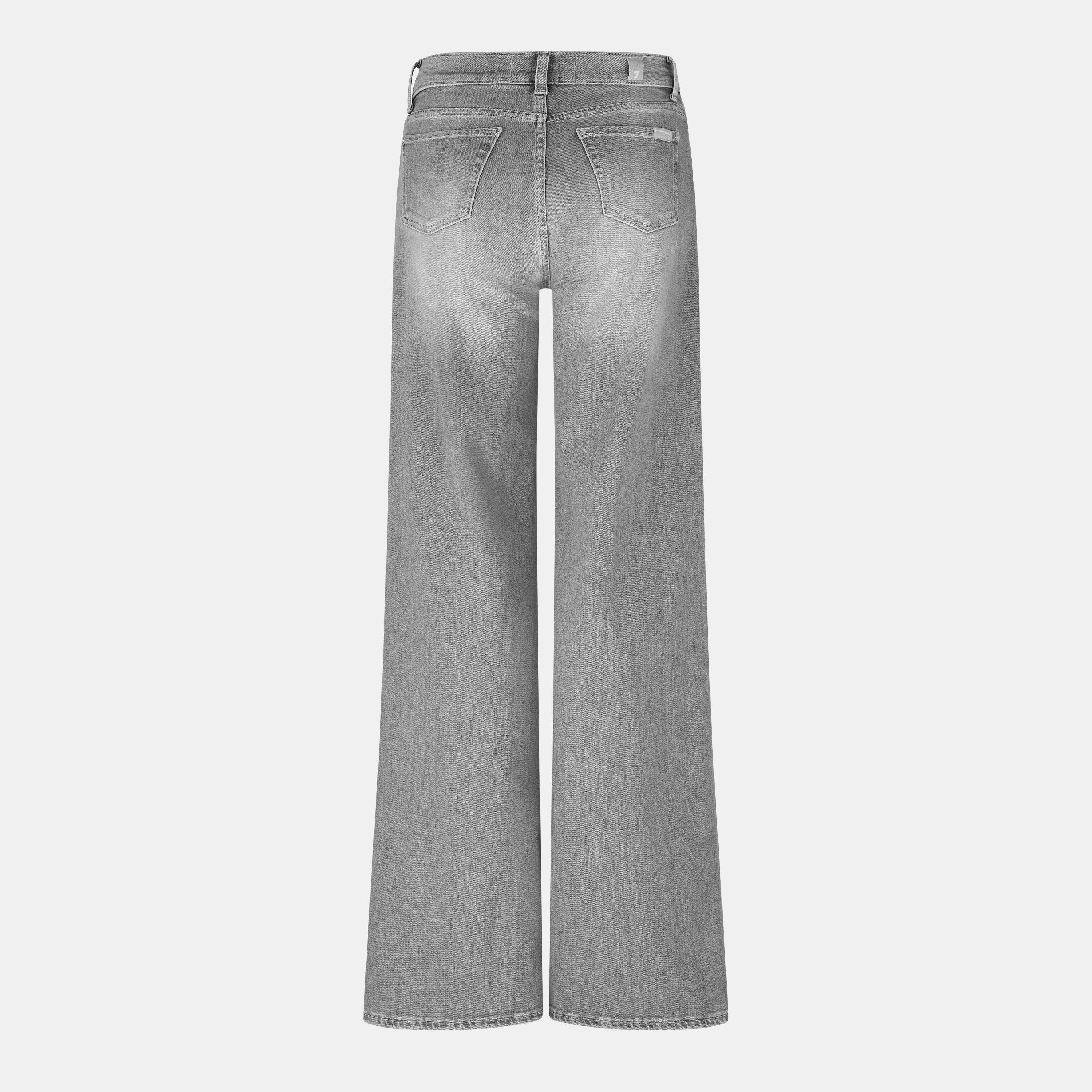 Grey - 7 For All Mankind - Women's Lotta Wide Leg Jeans - 2