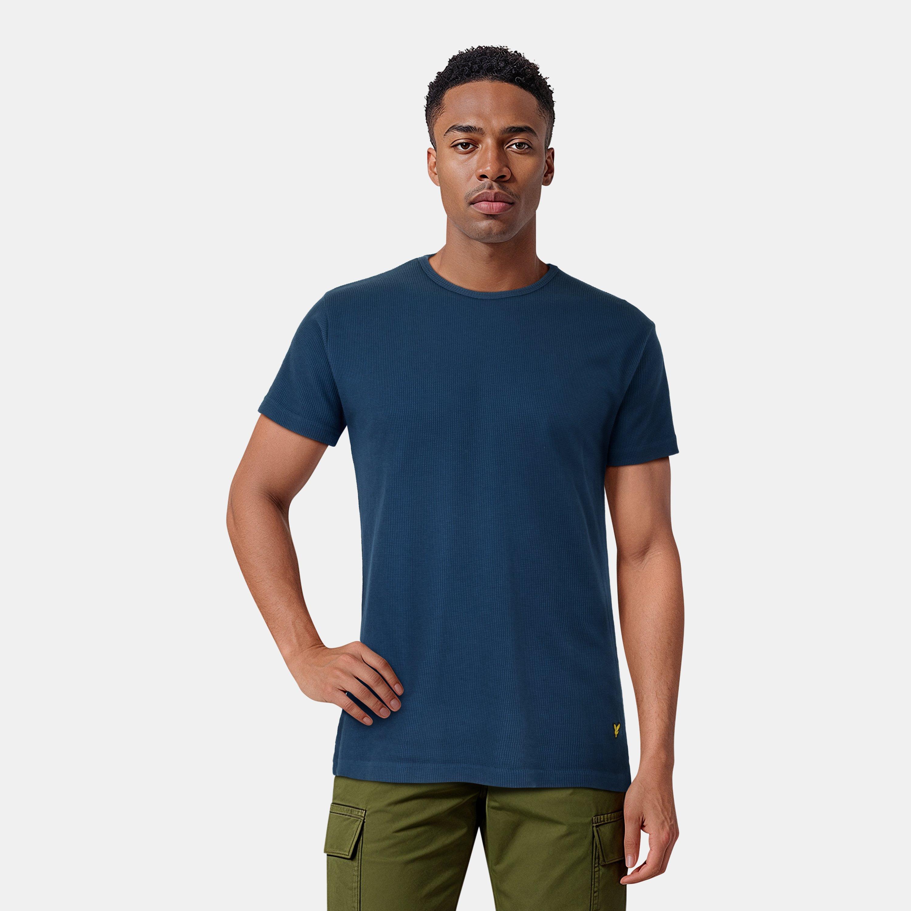 Blue/Grey - Lyle and Scott - Men's Short-Sleeve Pyjama Set - 3