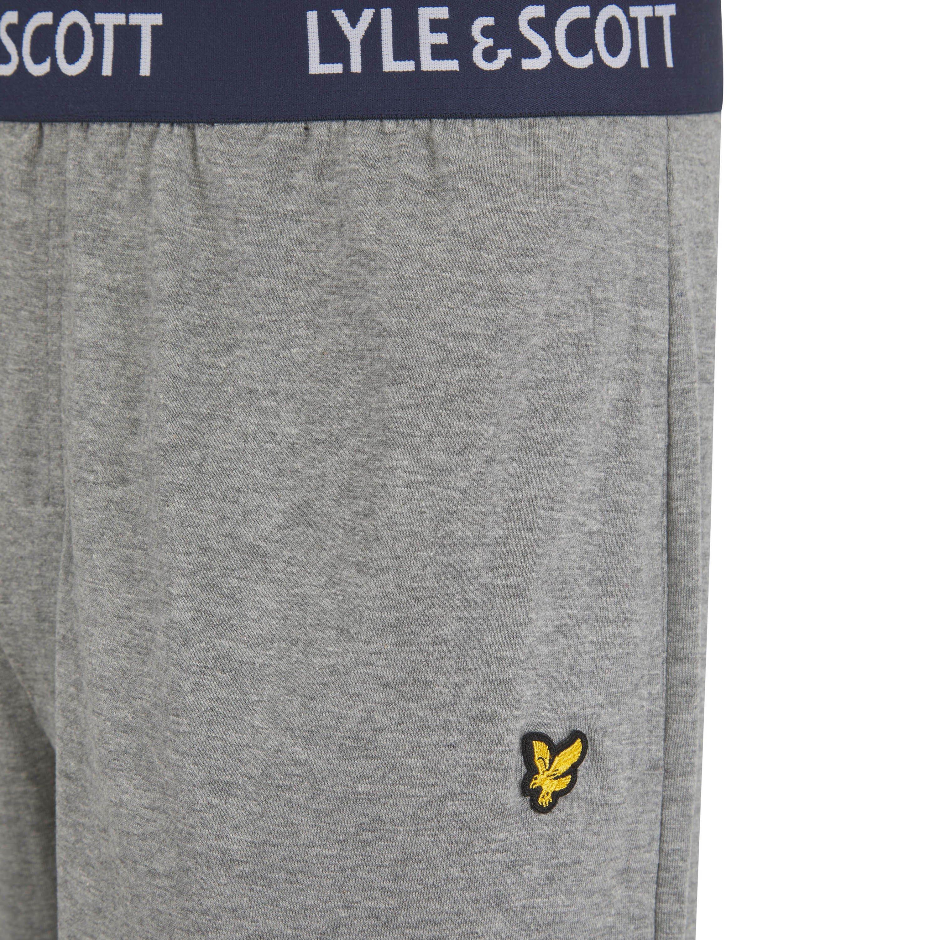 Blue/Grey - Lyle and Scott - Men's Short-Sleeve Pyjama Set - 5