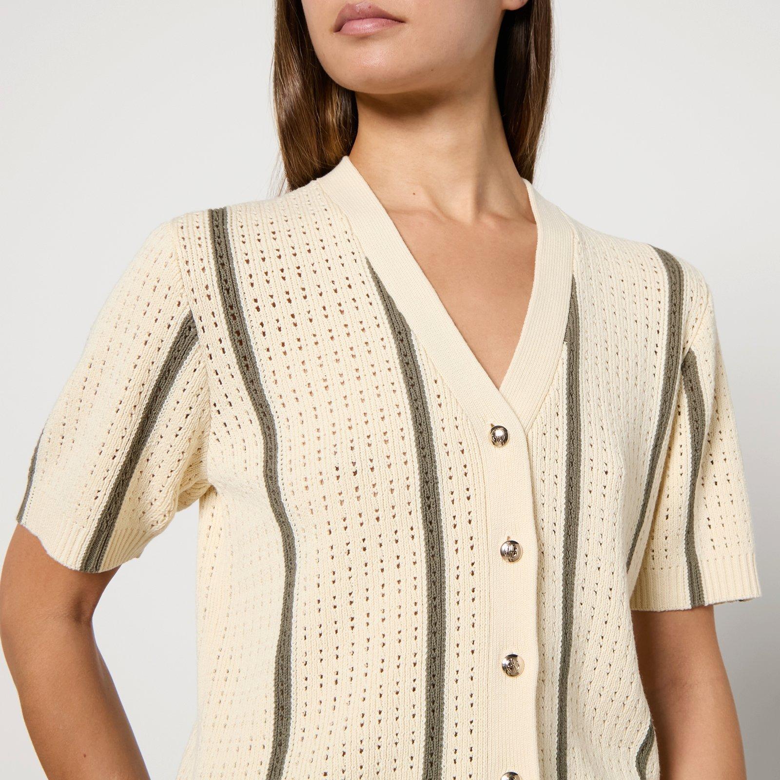  Ivory/Green - Anine Bing - Womens Camryn Cardigan - 3