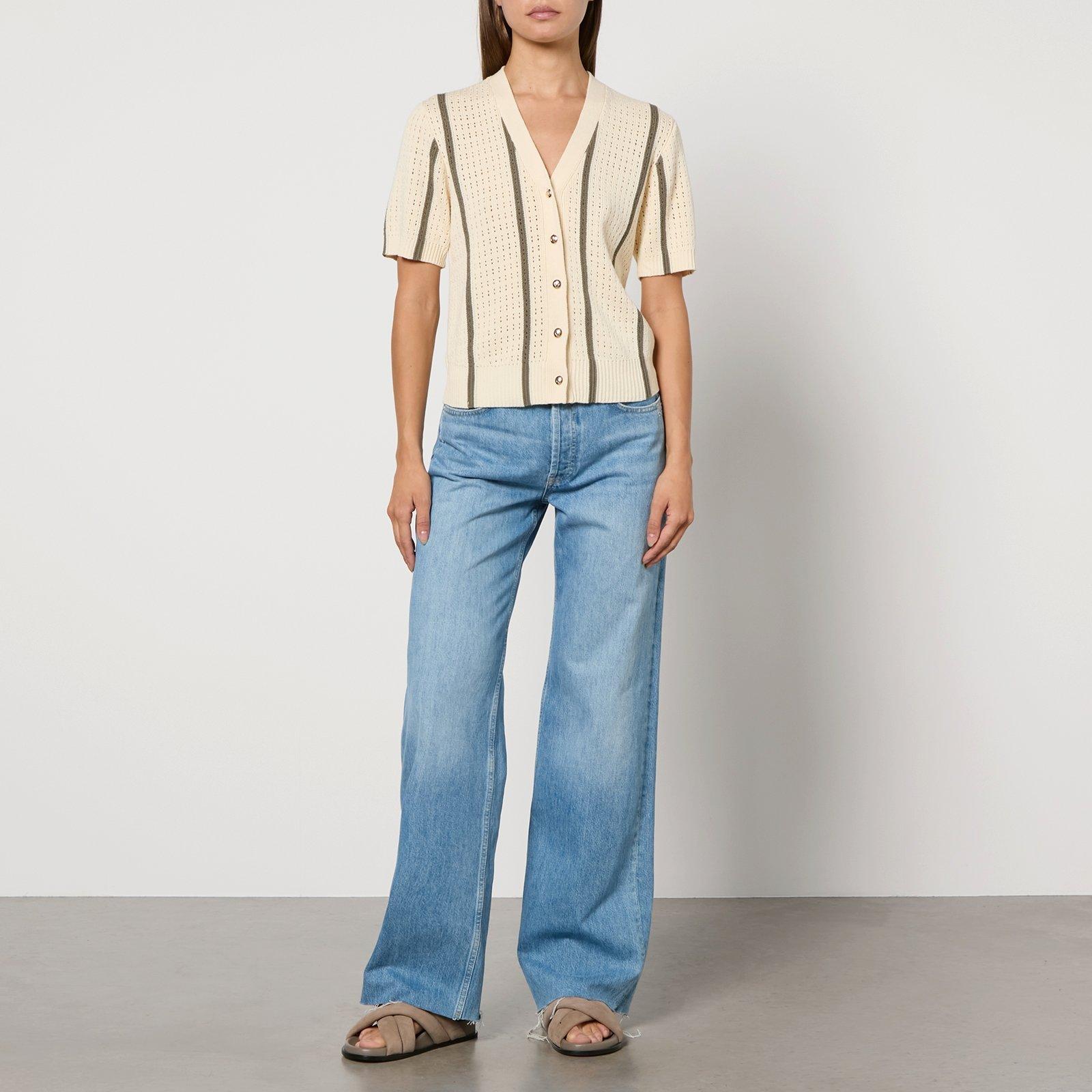  Ivory/Green - Anine Bing - Womens Camryn Cardigan - 4