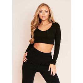 Missy Empire Mix And Match Ribbed V Plunge Crop Top
