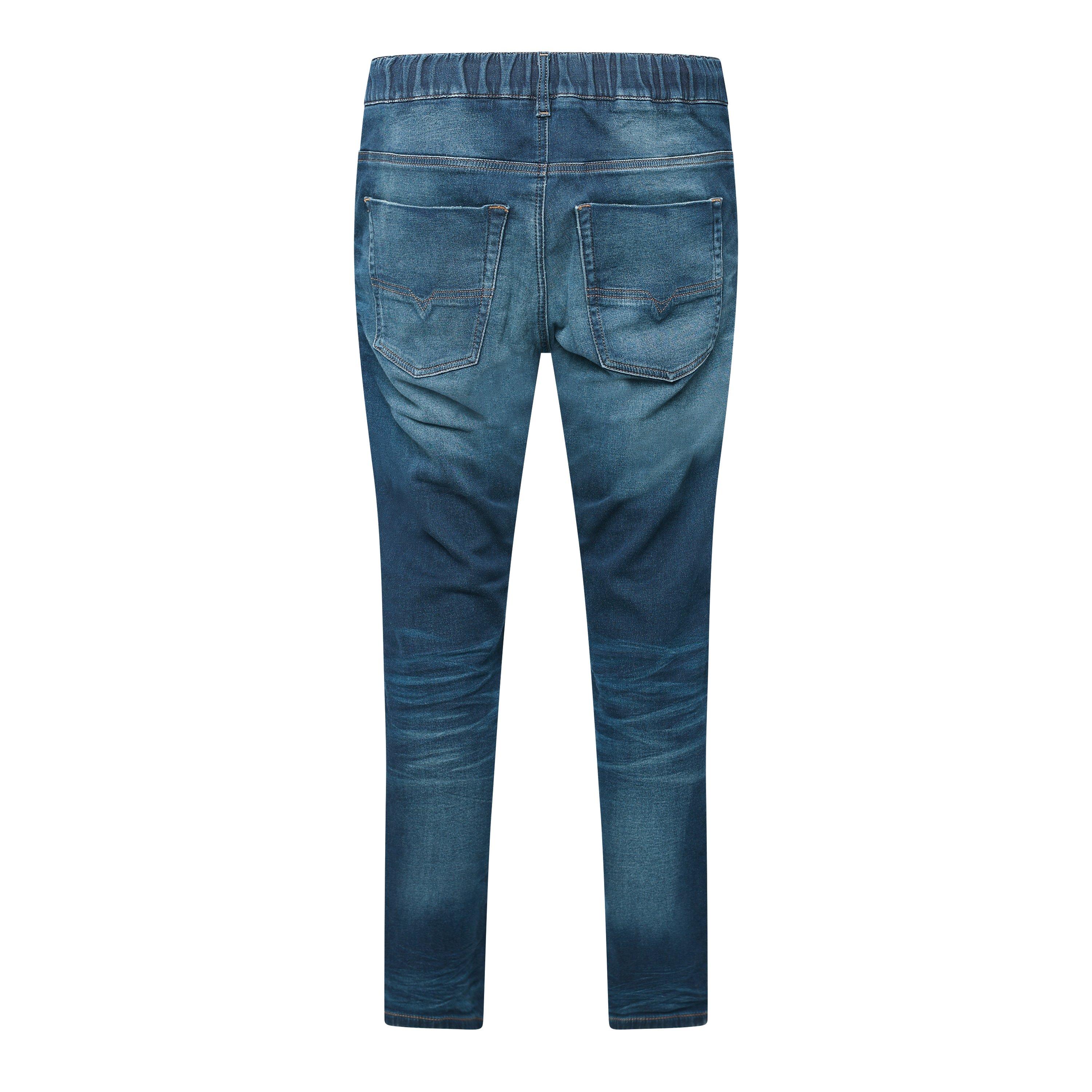 Blue Denim - Diesel - Men's Krooley-E-Ne Sweat Tapered Jeans - 2