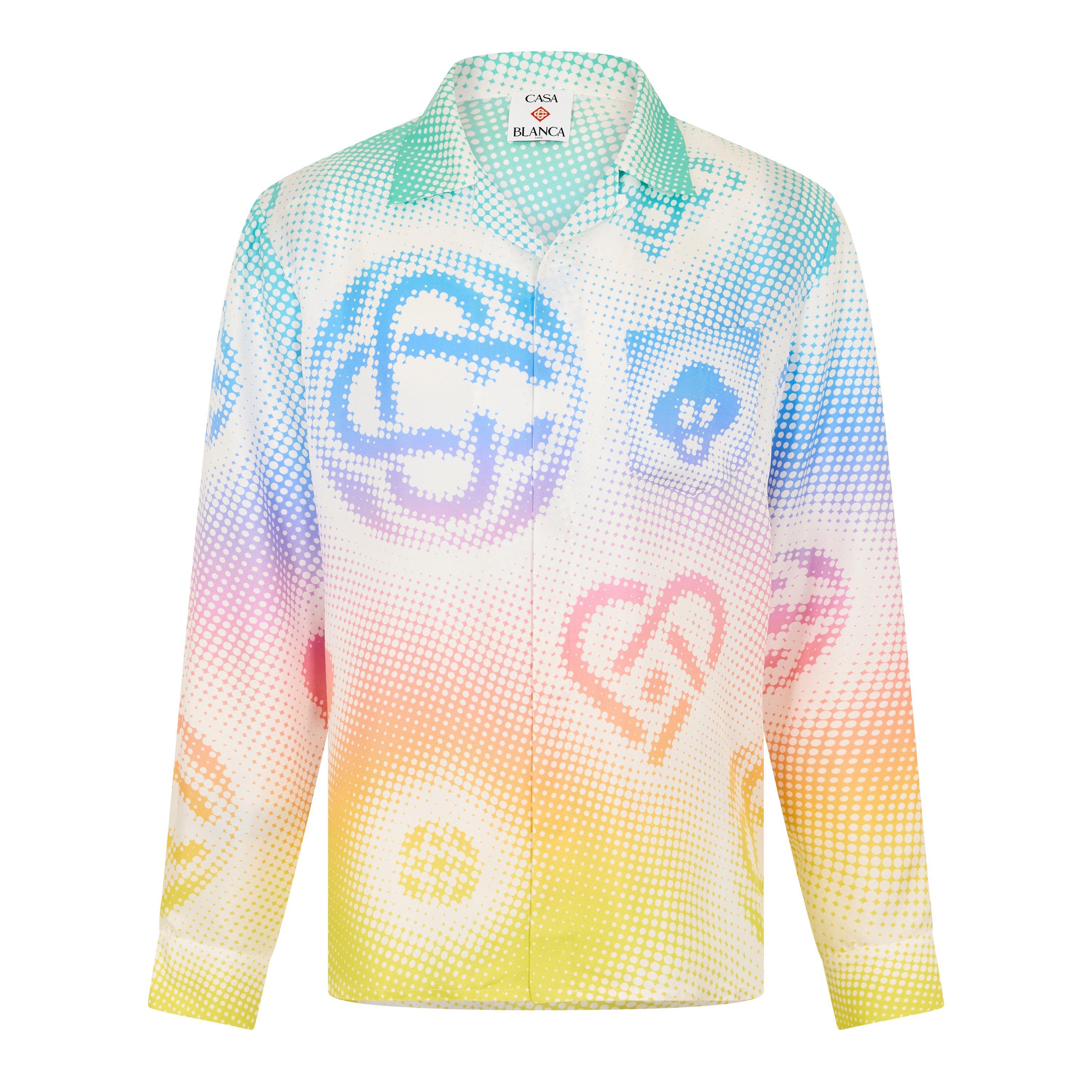 Casablanca Men's Long Sleeve Bowling Shirt - Multi - Medium