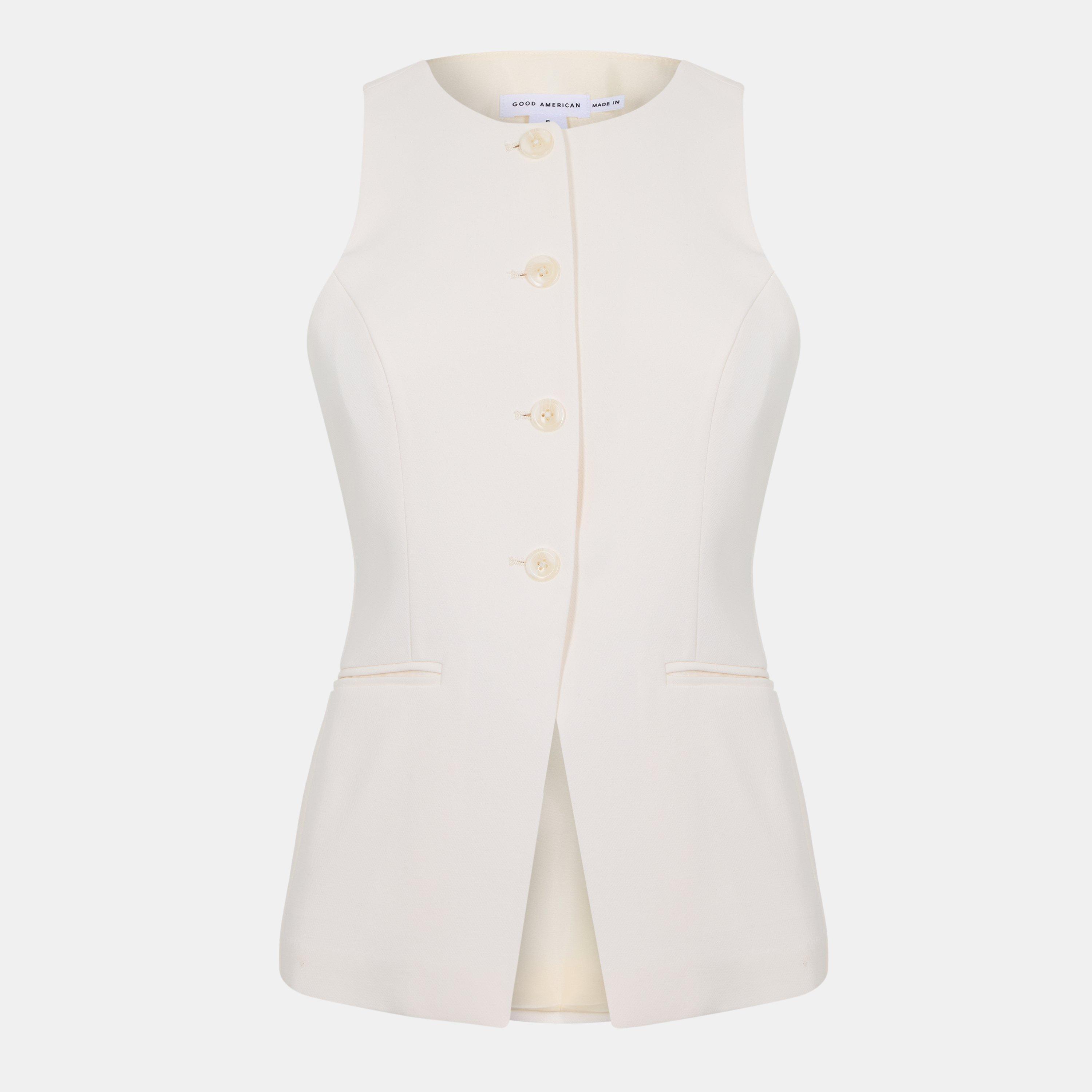 cloud white001 - Good American - Women's Sculpt Waistcoat - 1