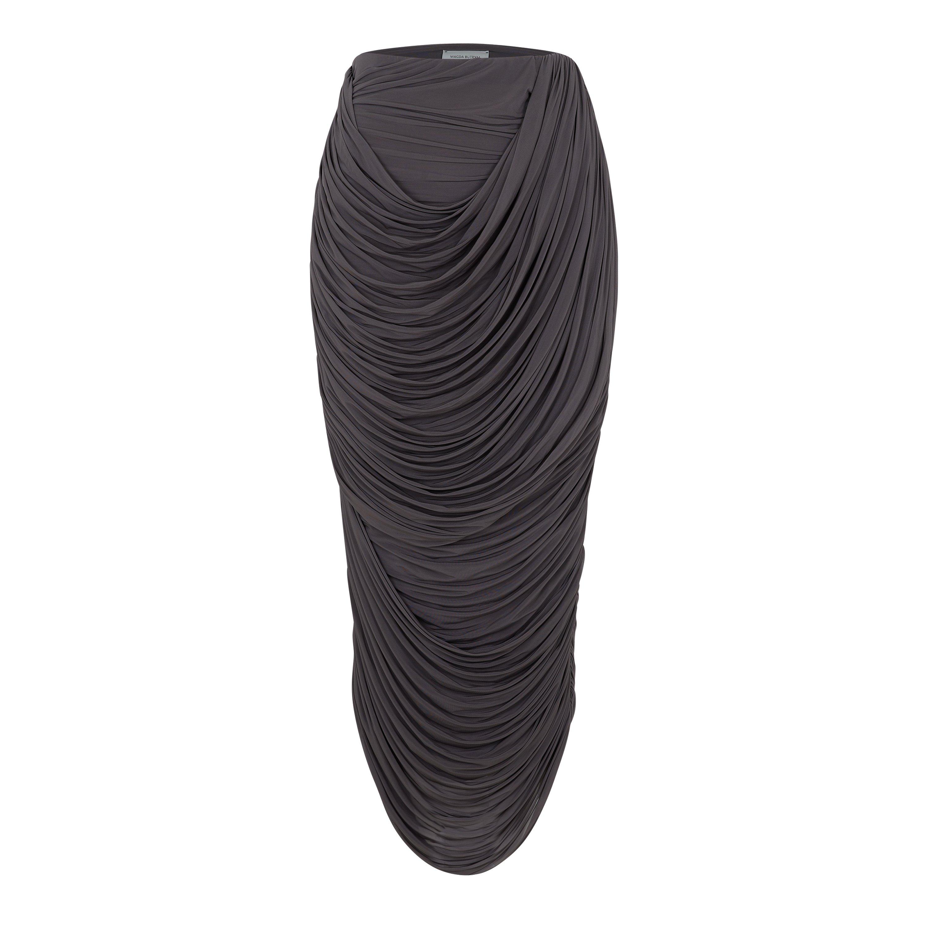 Magda Butrym Women's Midi Skirt - Brown - Size 12 (M)