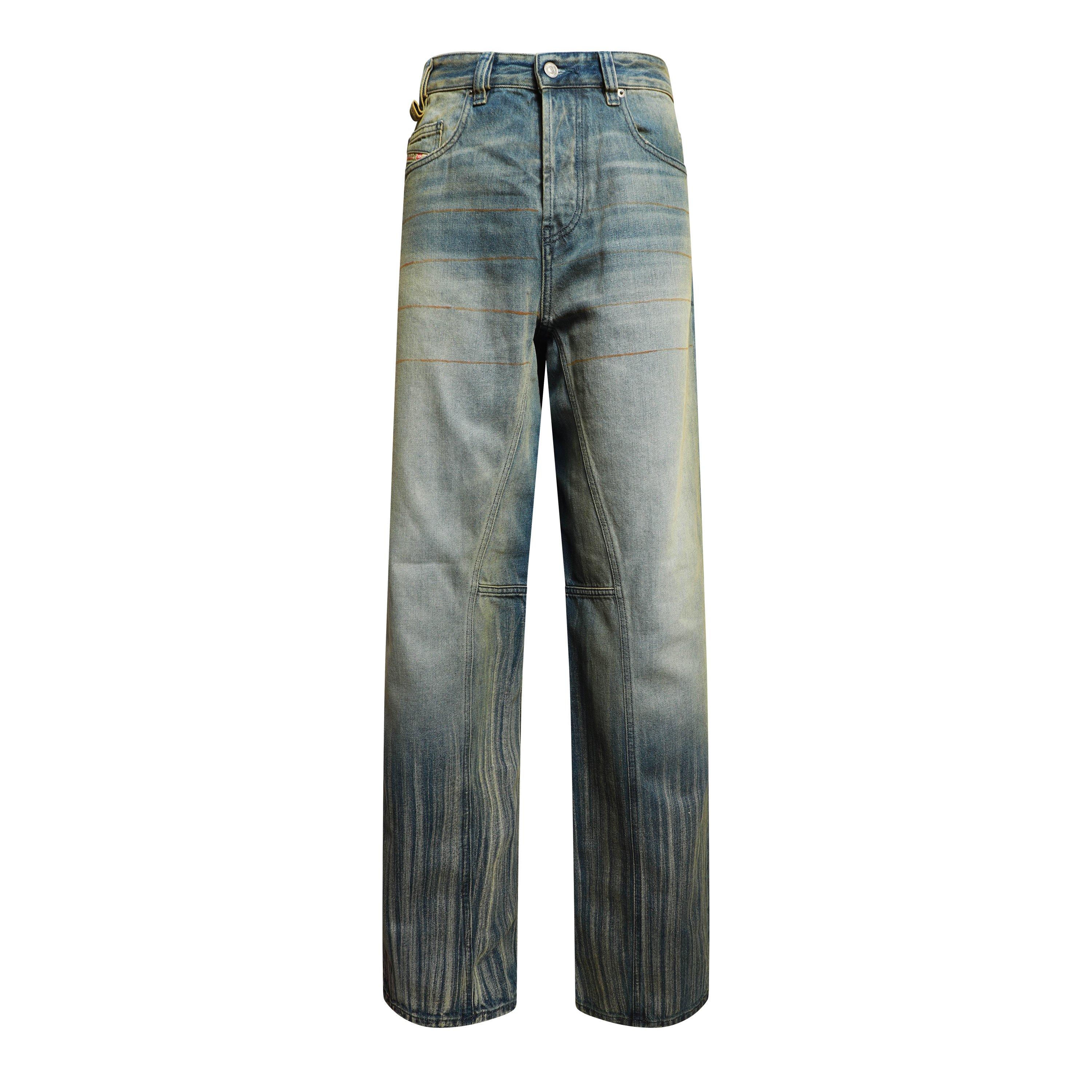 Blue Denim - Diesel - Men's 2001 D-Macro-U Wide Leg Jeans - 1