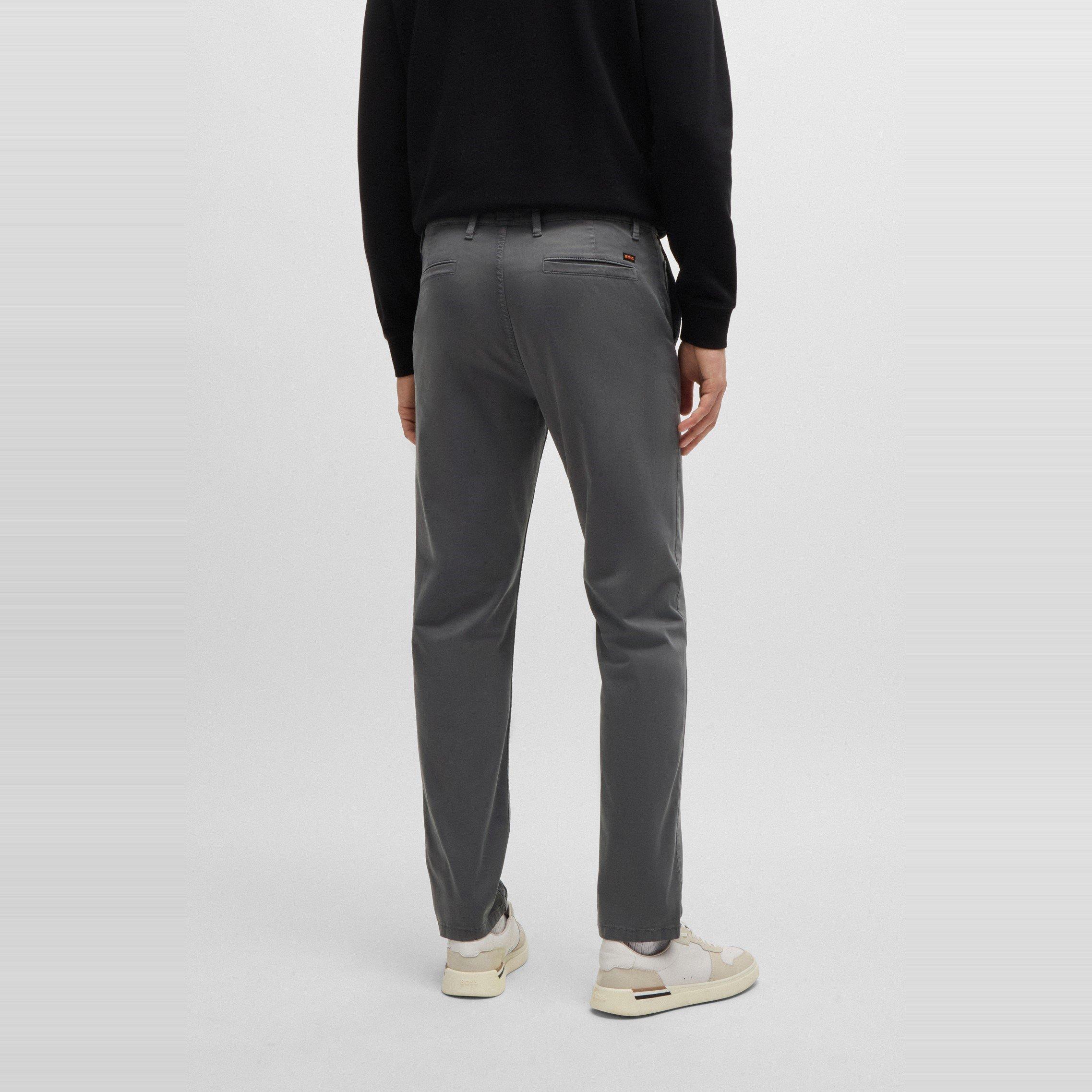 Grey - Boss - Men's Tapered Fit Chinos - 2