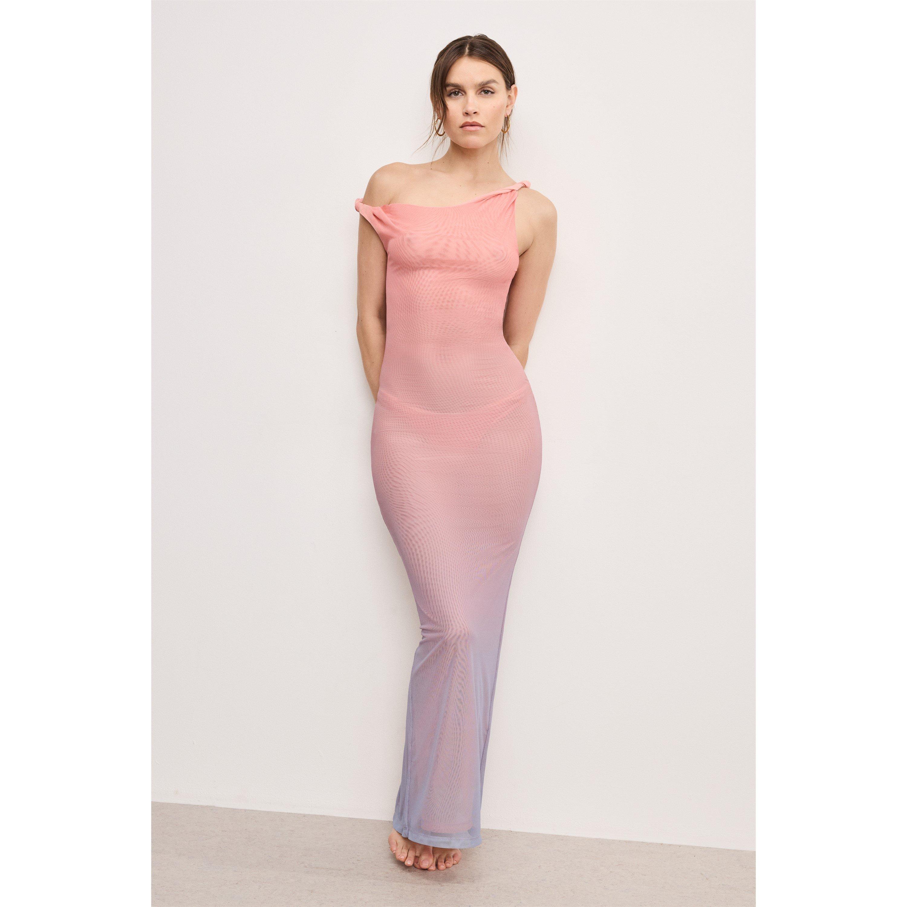 Good American | Women's Mesh Twist Bodycon Dress
