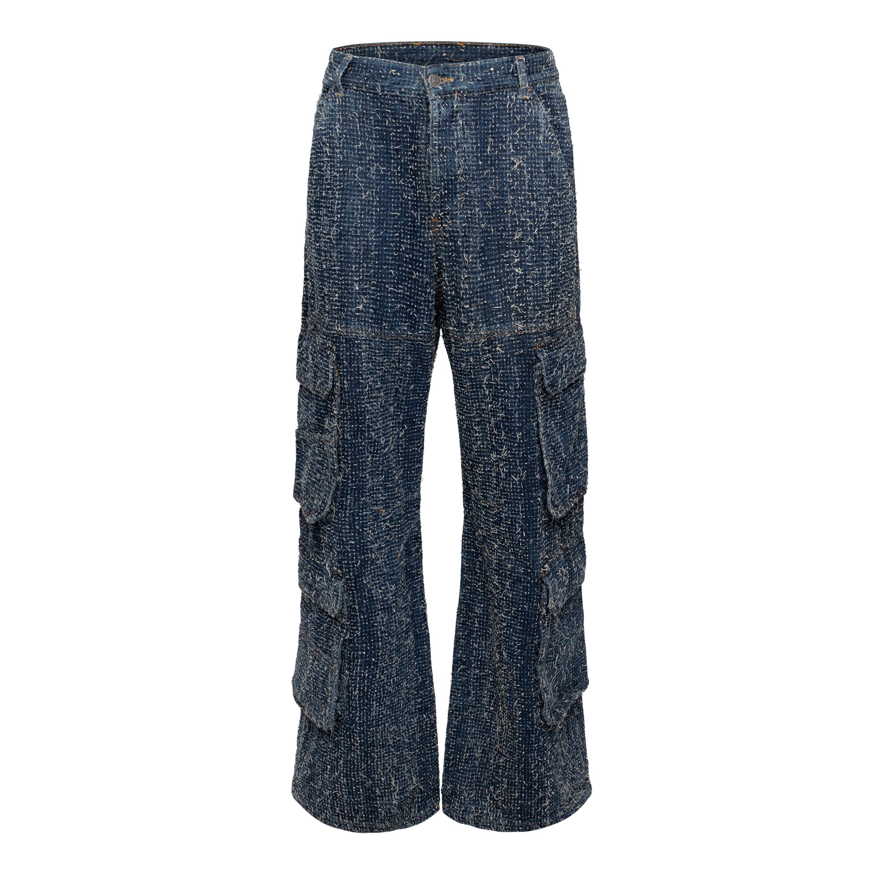 Blue Denim - Diesel - Men's D-Sire-Cargo Wide Leg Jeans - 1